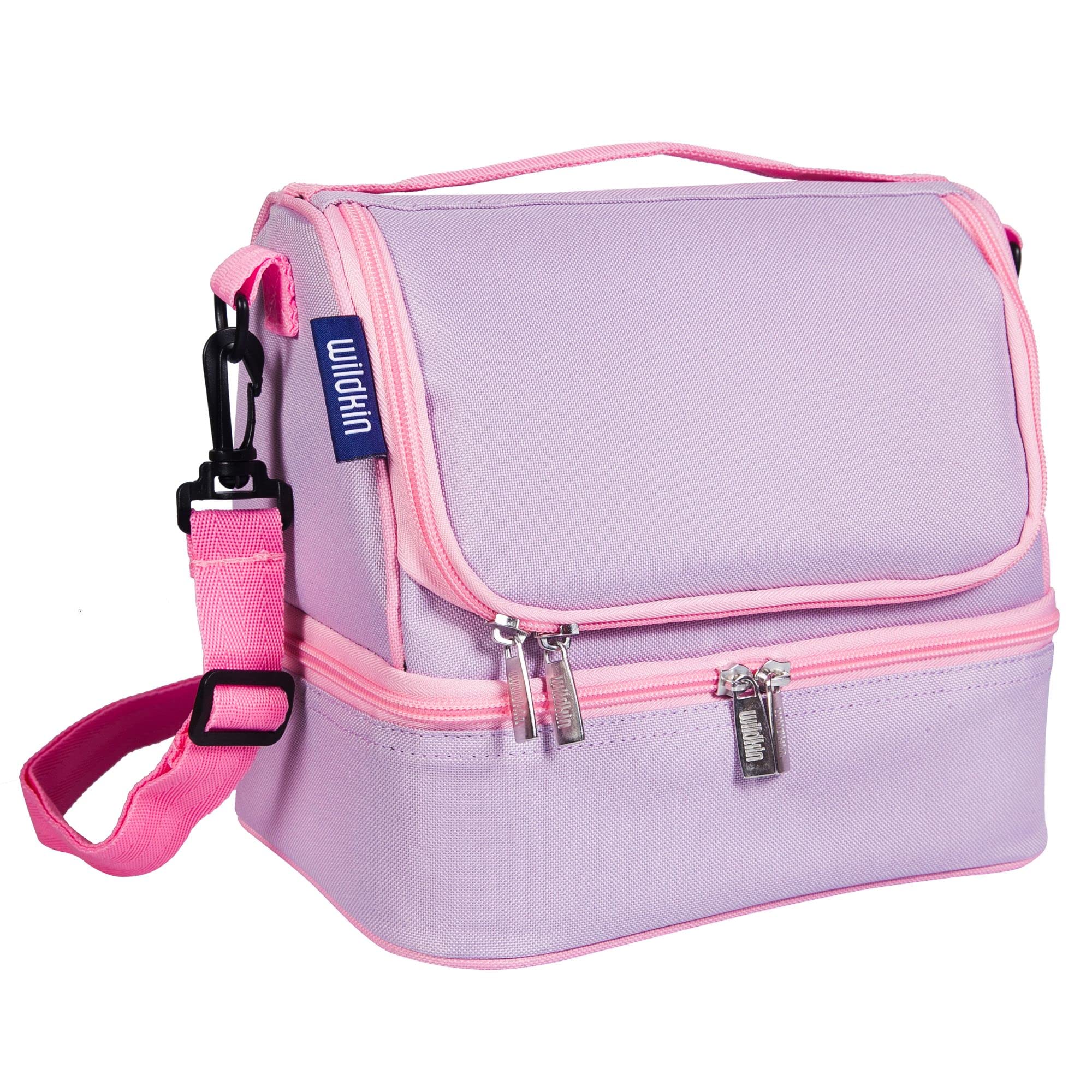 WildkinTwo Compartment Insulated Lunch Bag for Boys & Girls, Perfect Solution for Packing Hot or Cold Snacks for Kids' School and Travel, Ideal for Lunch Bag for Kids (Lilac)