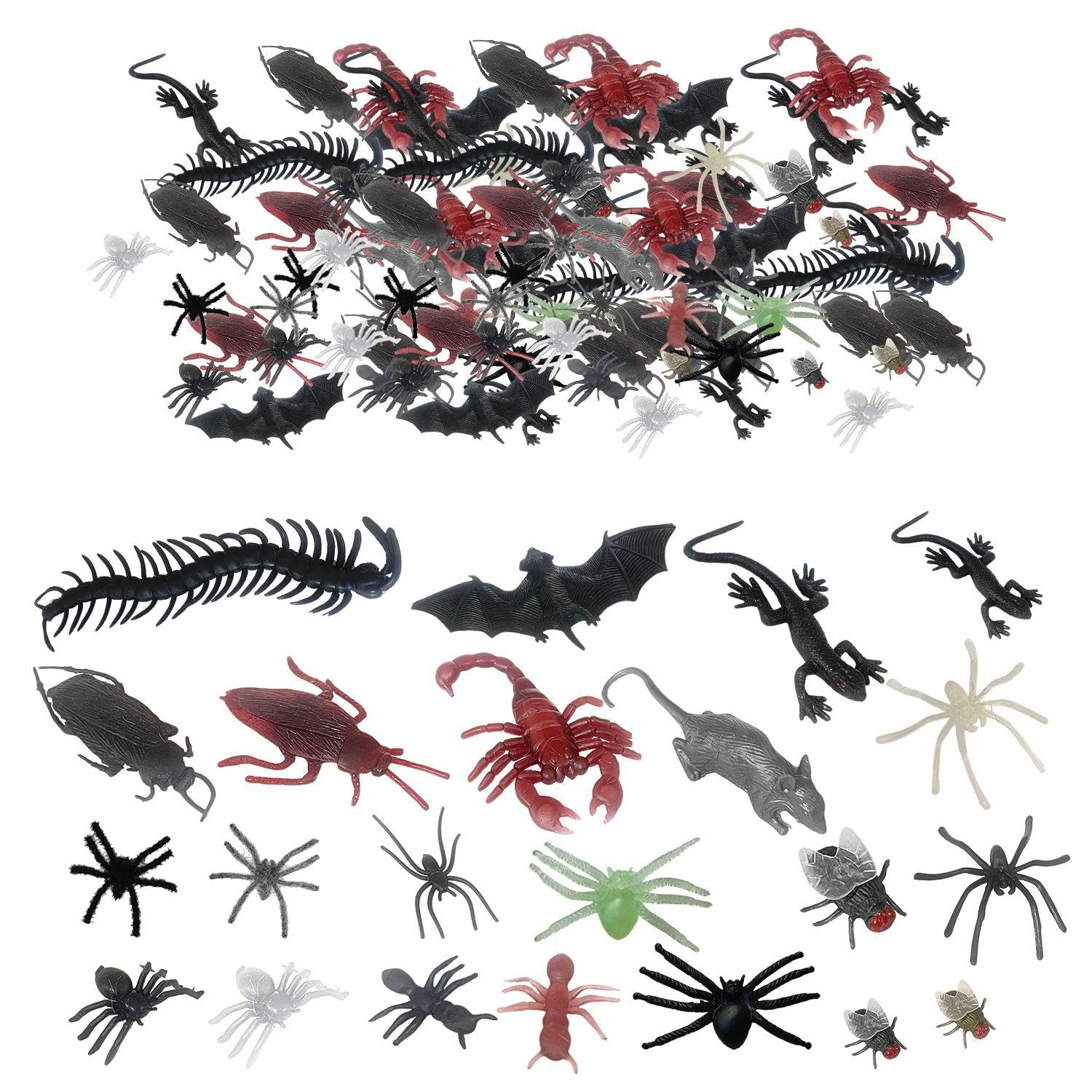 Ubsiuh Black 194 Simulation Bug Toys, Prank Tricky Props, Funny Surprise Toys, Halloween Party Props, Creative Fun Supplies.