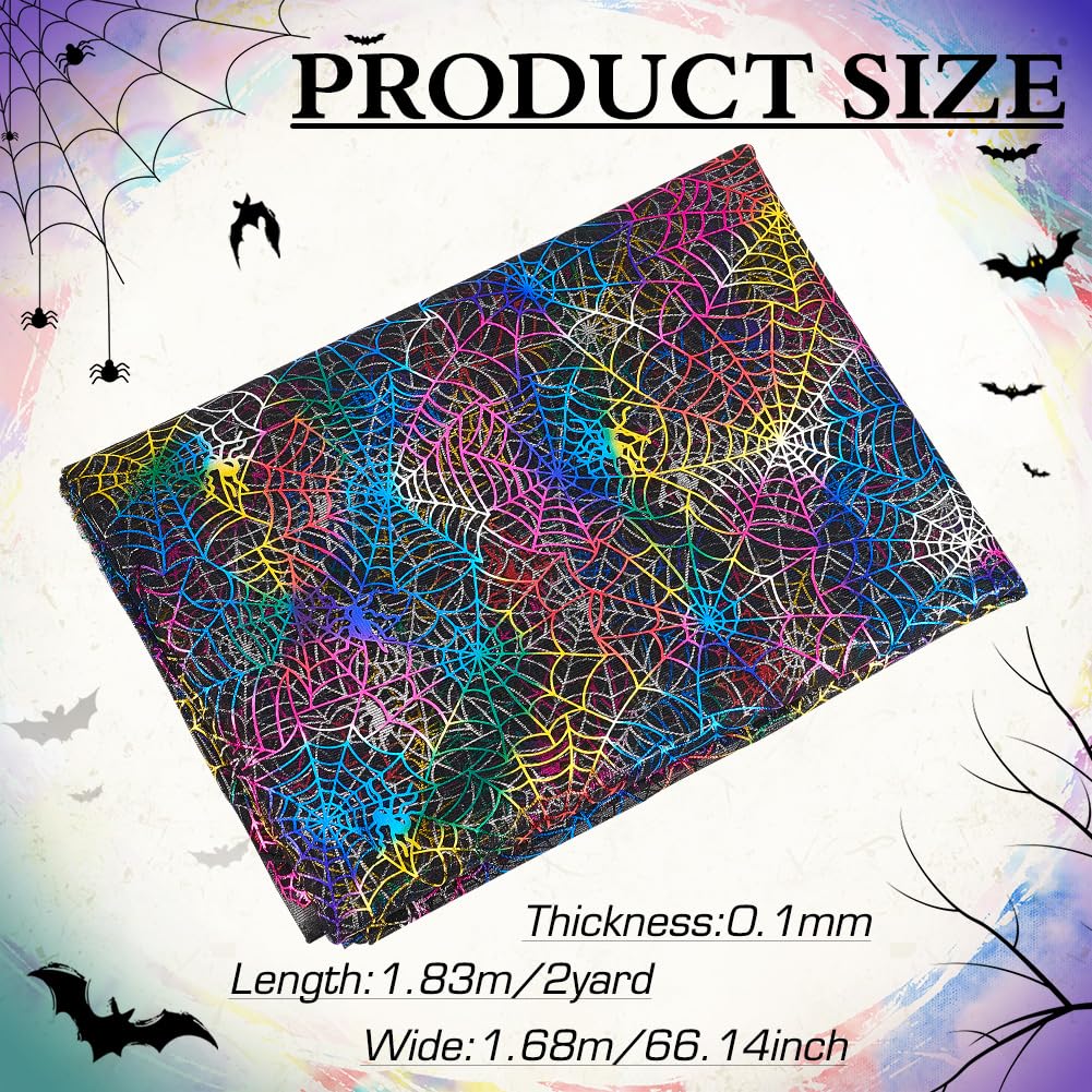 FINGERINSPIRE 2Yards/1.8M Halloween Spider Web Fabric 1.68m Wide - Image 2