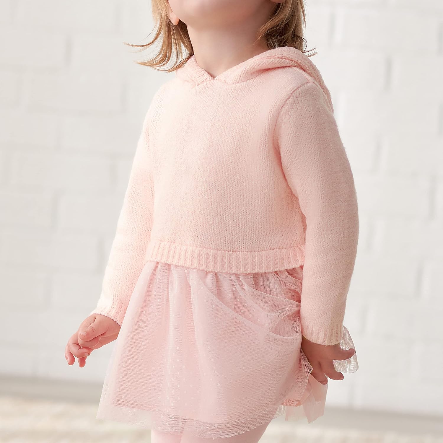 Gerber Baby and Toddler Girls Sweater Dress with Tulle Skirt - Image 5
