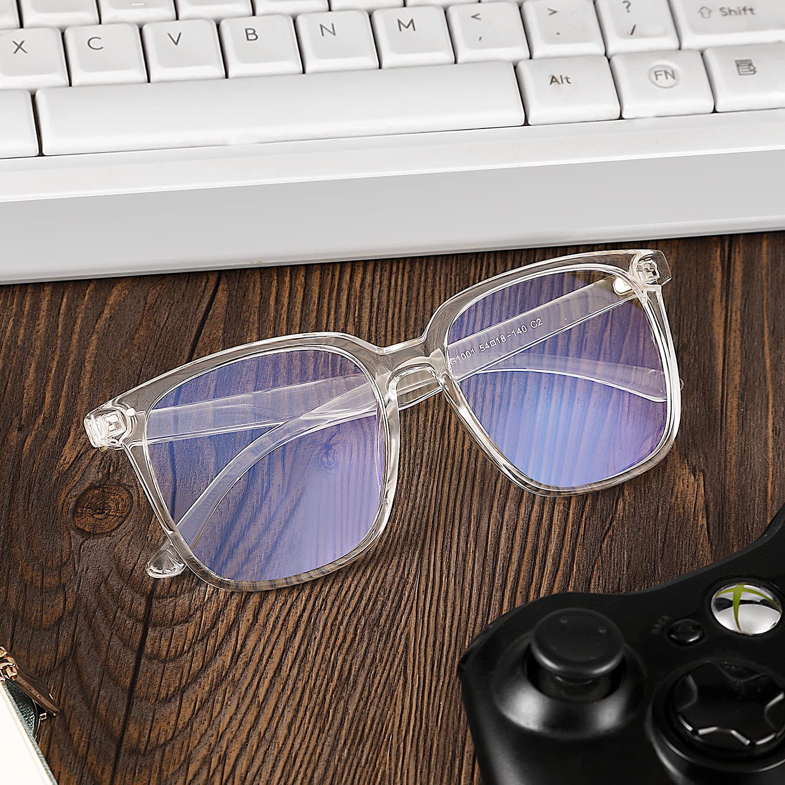 Blaulicht-Brille für Damen und Herren, blendfrei, übergroße Computerbrille