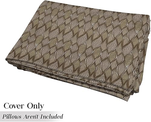 Miniatura 5 de Lunarable Funda de almohada para suelo de reptiles, rayas onduladas verticales con patrón de escamas de medio círculos, ilustración ornamental,