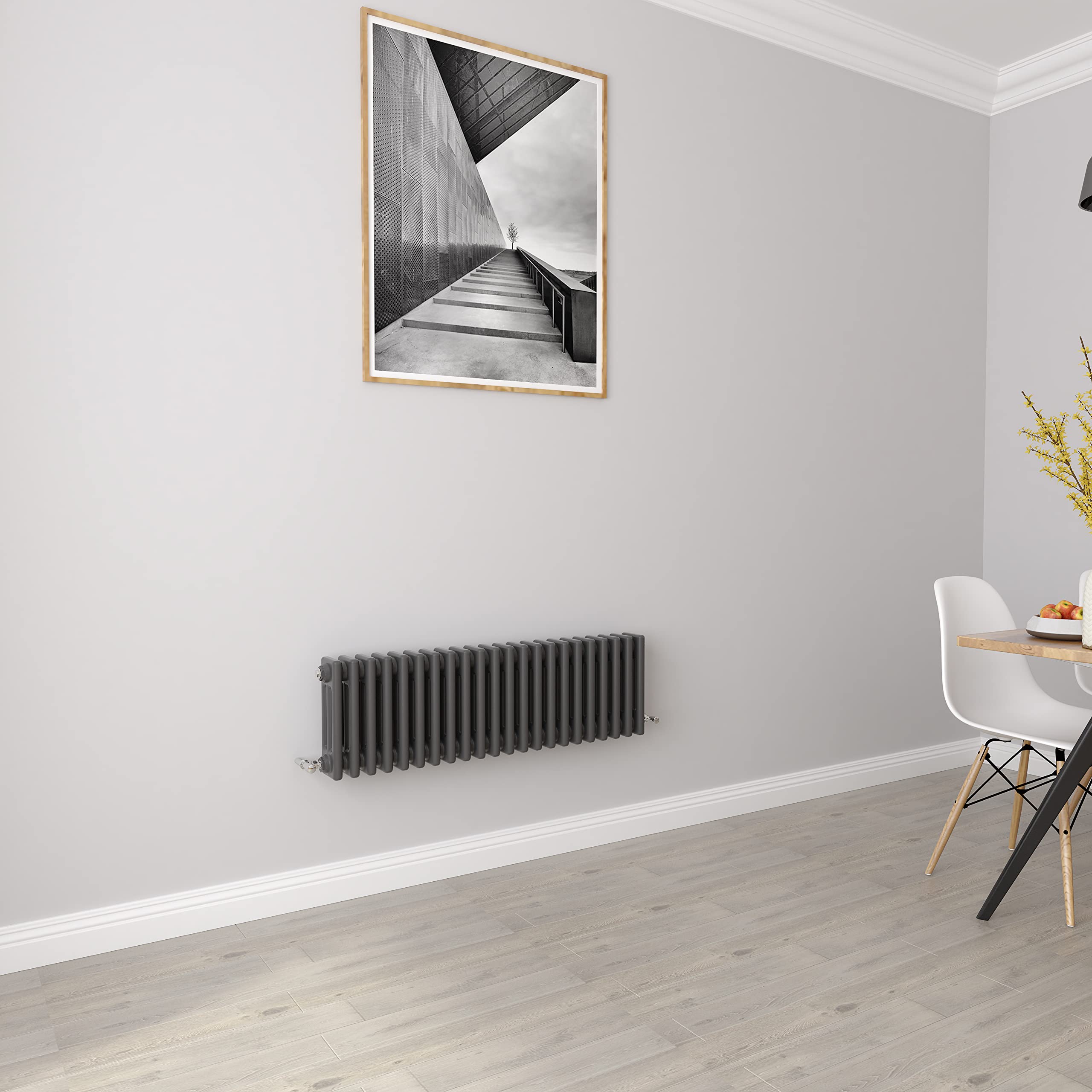 Anthracite radiators Horizontal 3 Column Rads Cast Iron Style Central Heating radiators for Bathroom,Living Room and Kitchen 300x1010mm โ image 1
