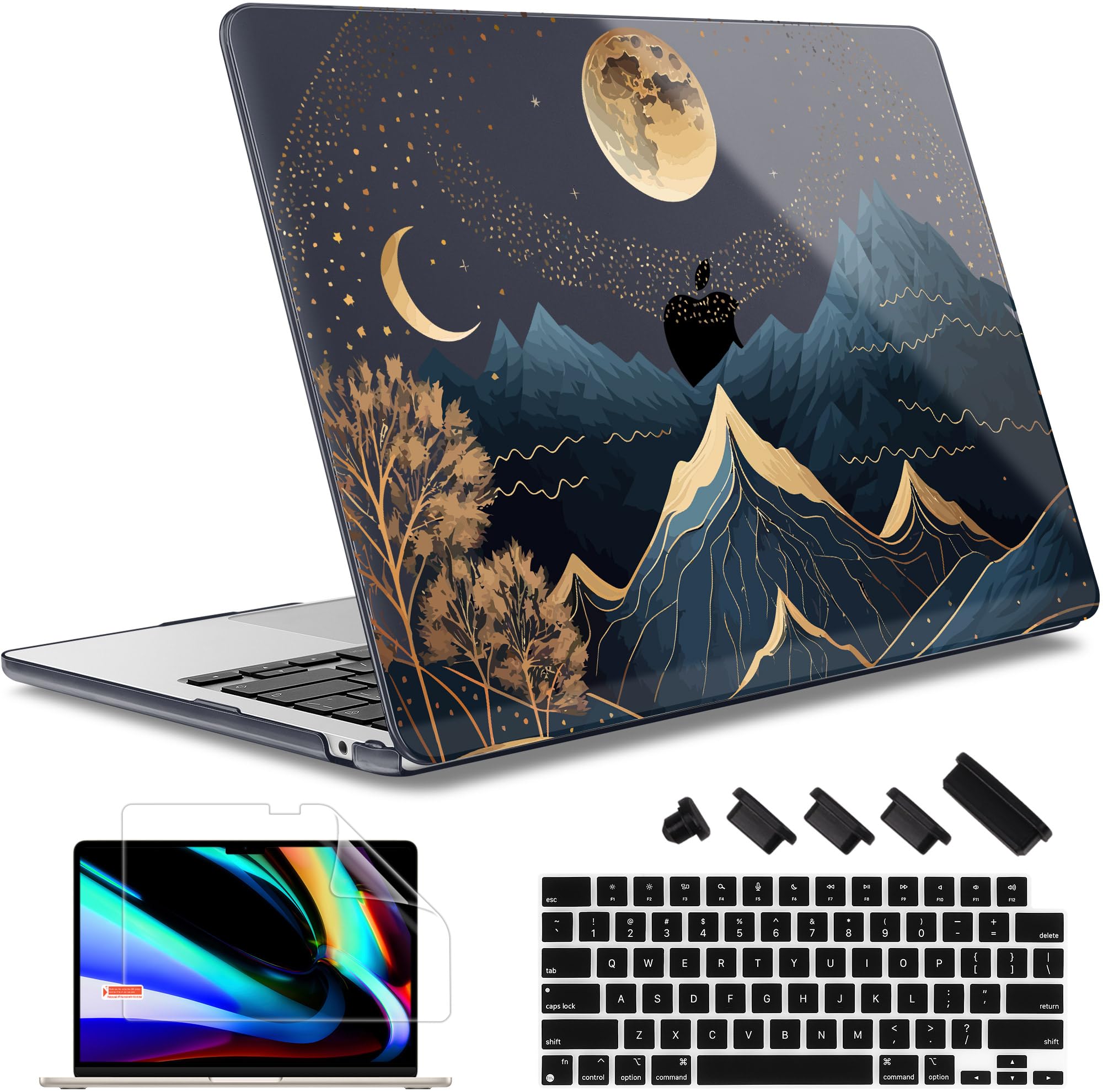 May Chen for M4 MacBook Air 13.6 Inch Case 2025 2024 2023 2022 Release Models: A3240 A3113 M3 A2681 M2, Plastic Hard Shell Case for MacBook Air 13.6