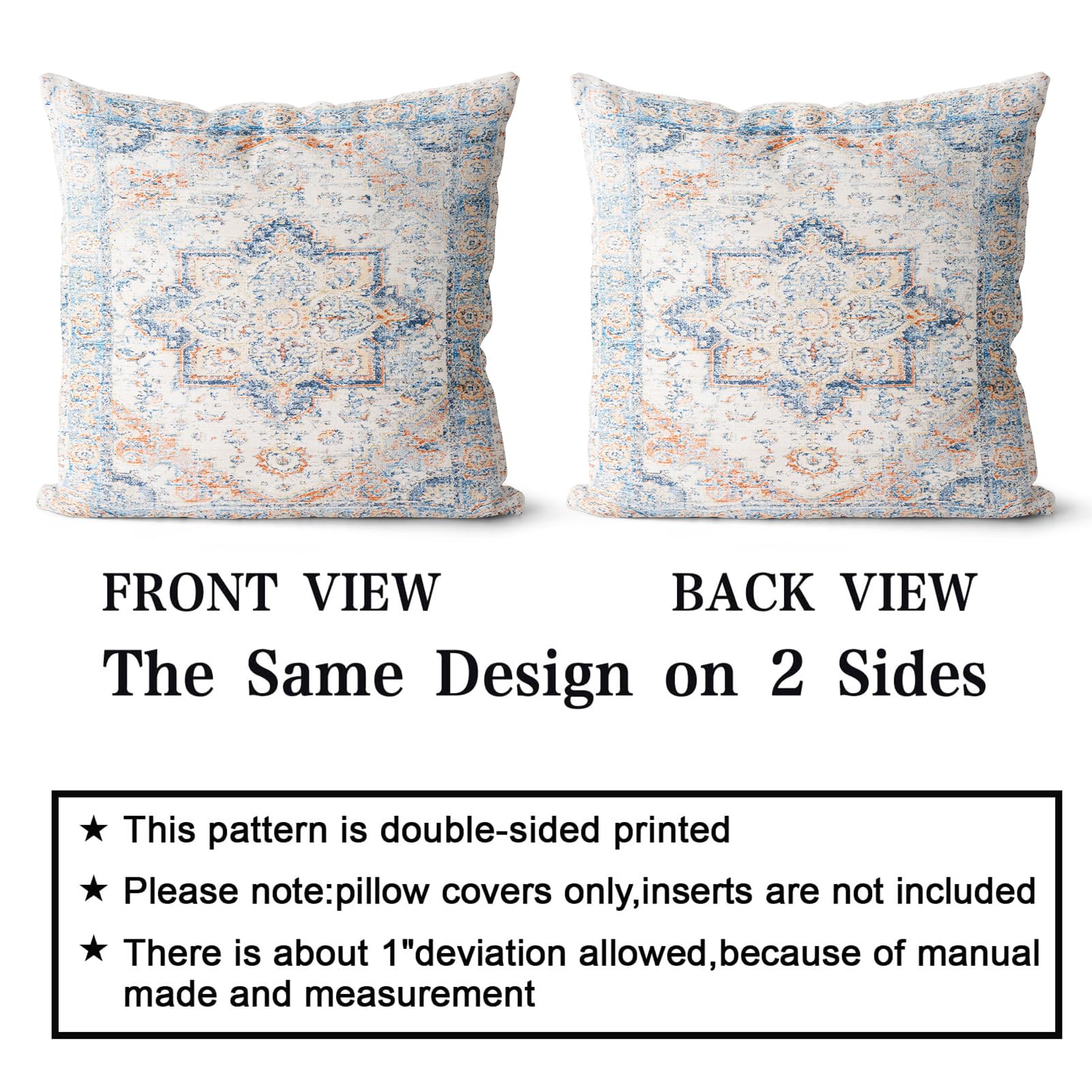 Snylcce Boho Throw Pillow Covers Set of 2 Seashell Antique & Vintage Design, Double-Sided Pattern - Image 2