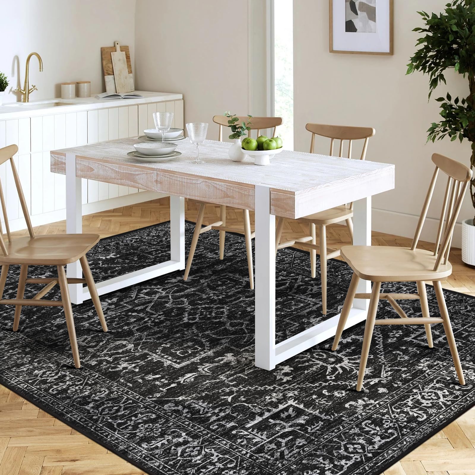 QQpony Chair Mat for Hard Floors, 75" x 60" Floor Mat for Hardwood Floors, Area Rug for Living Room, Non-Slip Rug Pad for Hard Floors, Protector Floor