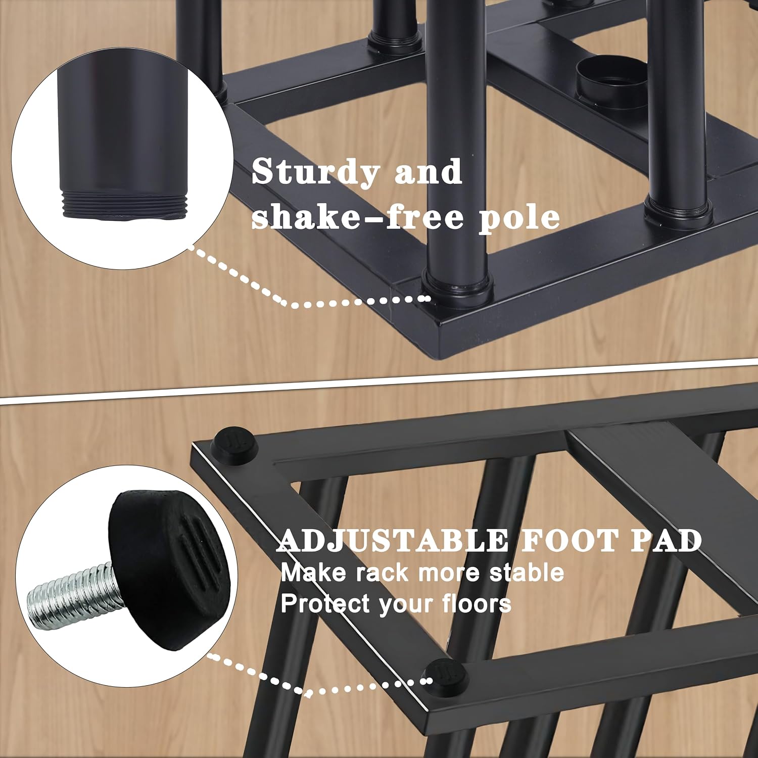 Boot Rack Organizer Tall Boots Boot Storage Free Standing Shoe Racks Black Metal for Dorm Room, Closet, Entryway, Bedroom for 4 Pairs With Multifunctional Portable Dryer 600W(54.2*50.1*30)