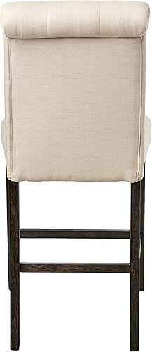 Miniatura 9 de Roundhill Furniture Hendley - Juego de 2 taburetes de madera maciza copetudos, color gris Gris,Azul,Beige Bronceado