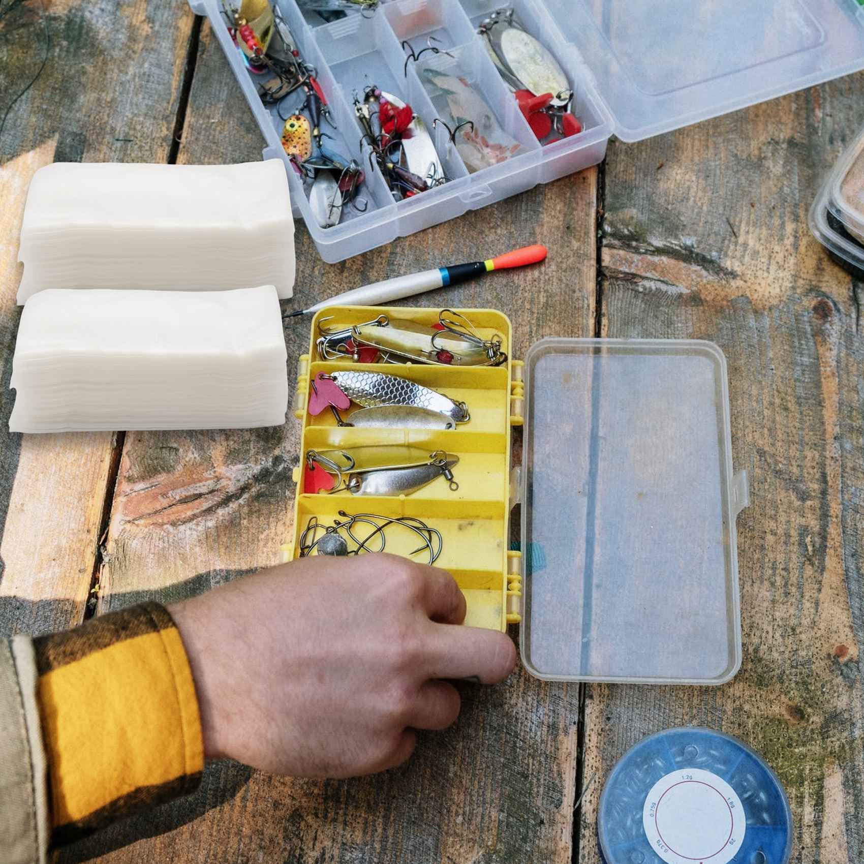 Rtauhife 400 Pz / 7X14Cm Sacchetti Idrosolubili nel PVA per Pesca alla Carpa Casting Nuovi Accessori per La Pesca