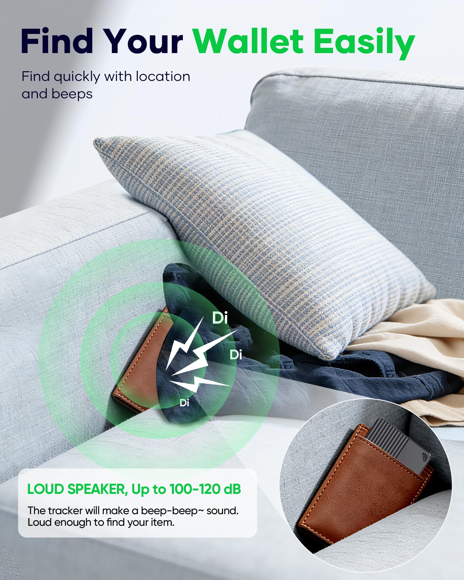 Portafoglio Tracker Card per iOS Find My, batteria di 10 anni, nessuna ricarica richiesta, Smart Slim Card Tracker per portafoglio, passaporto e bagagli, ricerca oggetti intelligenti per