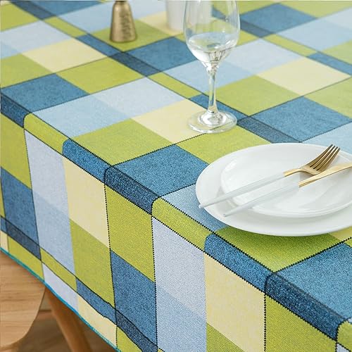 Miniatura 5 de LIBERECOO Mantel de vinilo con reverso de franela, mantel rectangular de plástico con parte trasera de franela, para interiores y exteriores