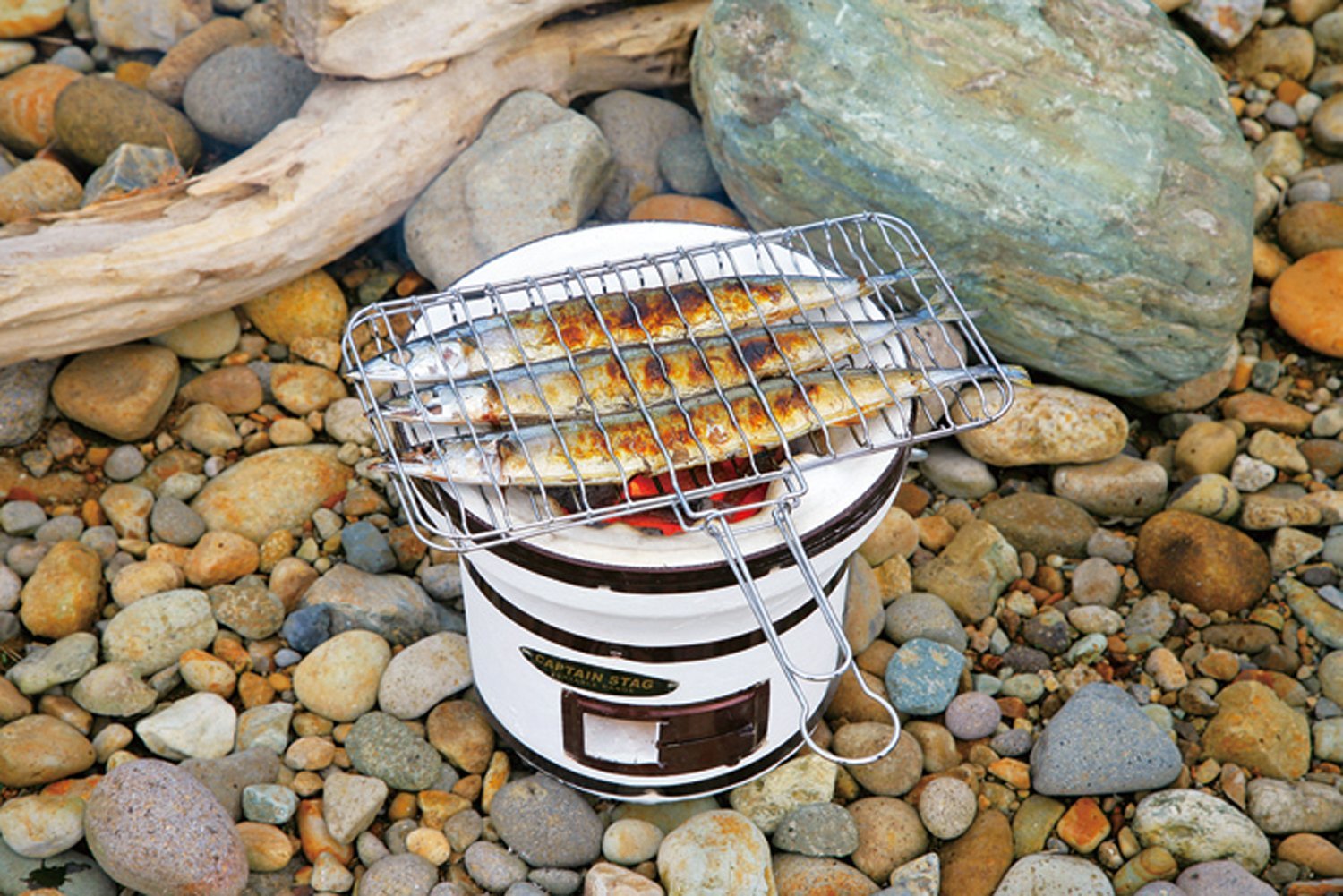 Amazon | キャプテンスタッグ BBQ用 網 炭焼き 一番 合せ 焼き網