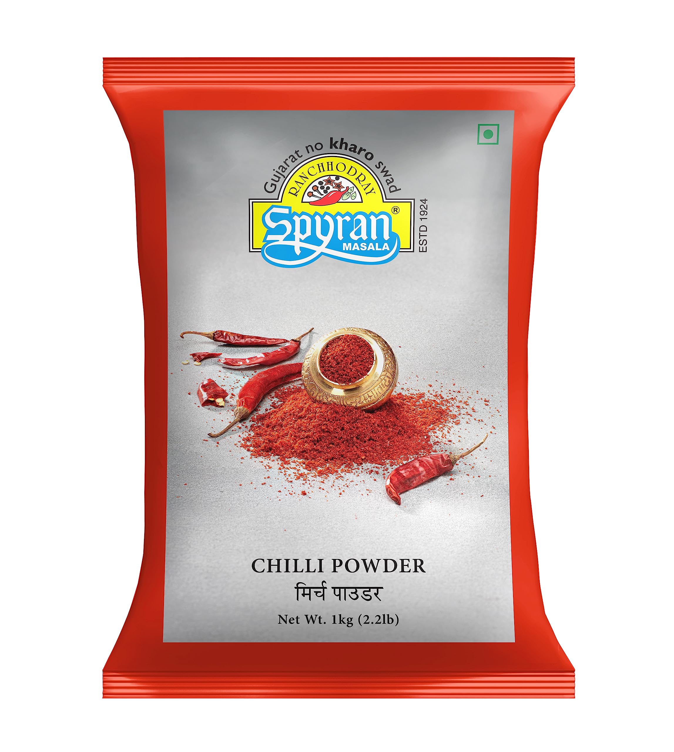 Spyran Patna Red Chilli/Chilly Powder | Spicy Lal Marchu | 100% Natural | No added colour & chemichal 1Kg