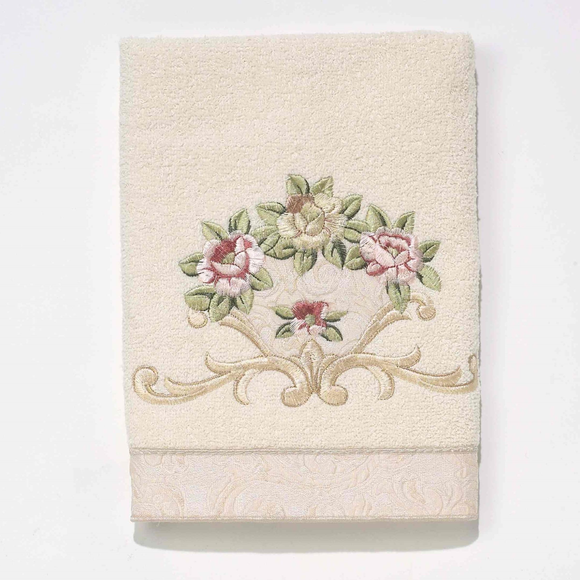 Avanti Linens - Juego de Toallas de 3 Piezas, algodón Suave y Absorbente, Accesorios de baño inspirados en Flores (colección Rosefan)