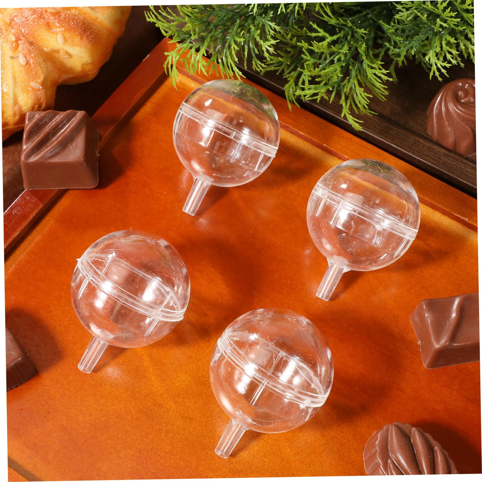 Lot de 80 Supports d'emballage pour Bouquet de Chocolat en Acrylique, Accessoires Créatifs pour Emballage Individuel de Bonbons, pour Anniversaires et Saint-Valentin