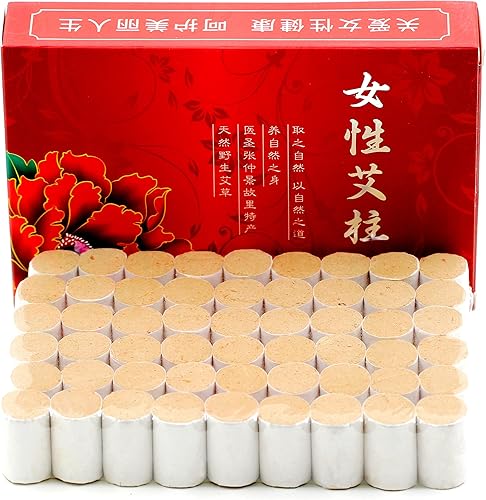 Miniatura 2 de Pureza de 10 años con relación 601, 54 rollos de palitos de moxa de cártamo, caja de quemador de cobre portátil, parche de moxibustión 12 piezas