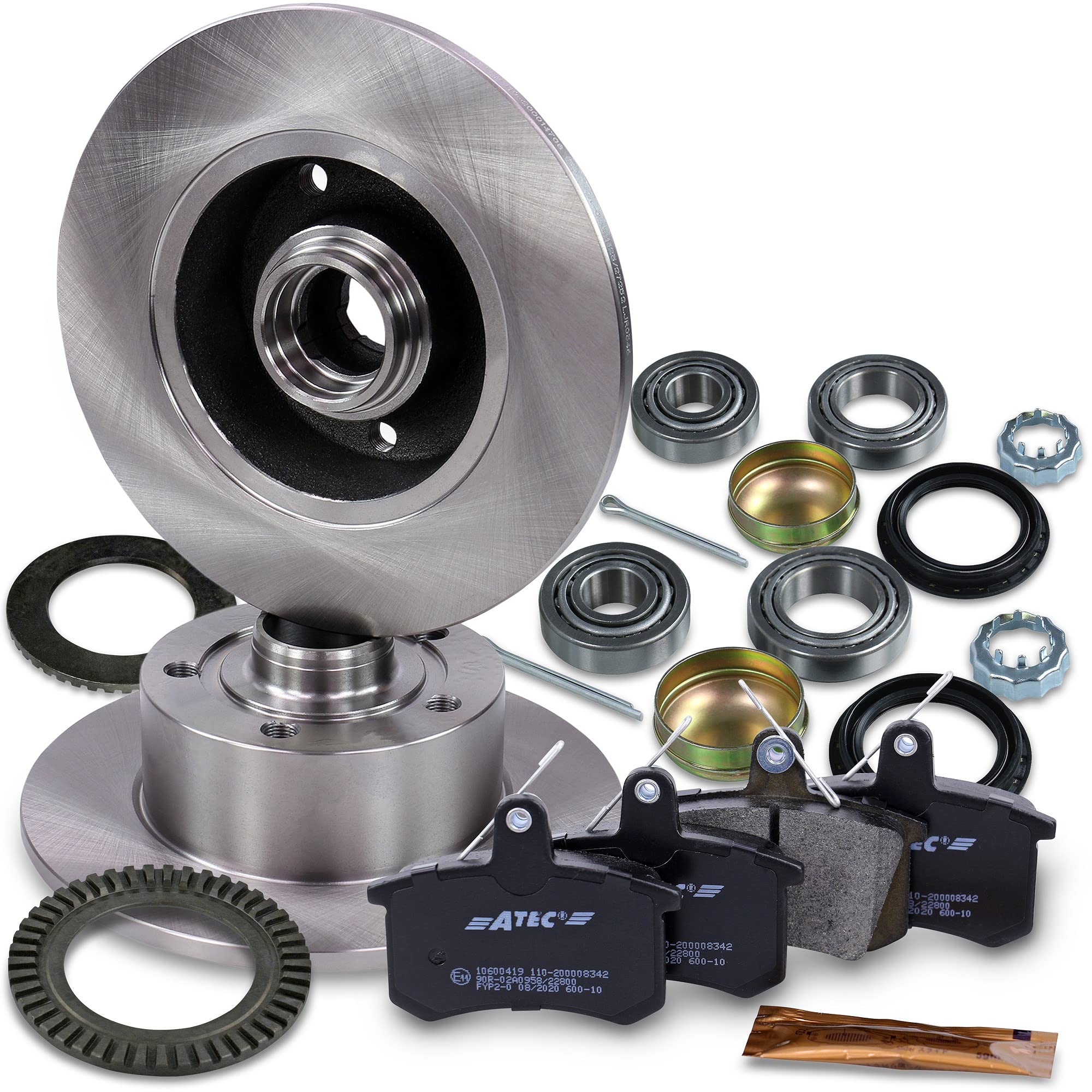Bremsenset Hinterachse inkl. Bremsscheiben Ø 245 mm Voll + | Kompatibel mit: AUDI A4 B5, A4 B5 Avant