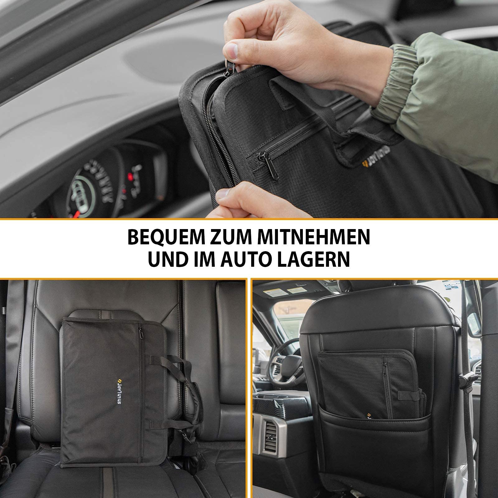 Auto Tisch, Auto Schreibtisch mit Getränkhalter, Multifuktionale Laptophalter Auto zum Essen, Arbeiten, Kfz-Universal-Klapptisch für Lenkrad Beifahrersitz, Rücksitz (Mit EU-patentiertes Design)