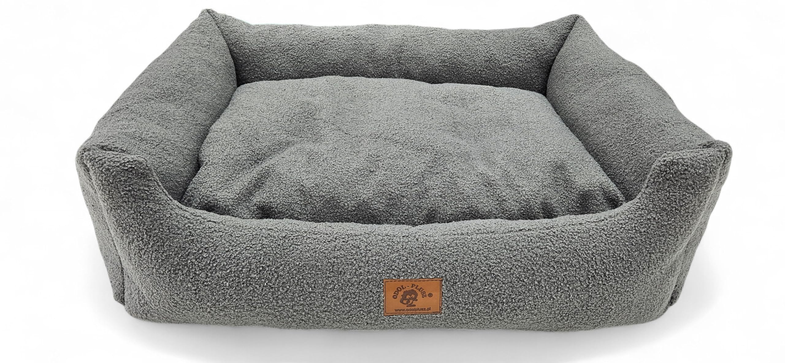 Odolplusz Cuccia per cani XXL, lavabile, soffice, 95 x 75 cm, grigio, con bordi rialzati e cuscino rimovibile (grafite)