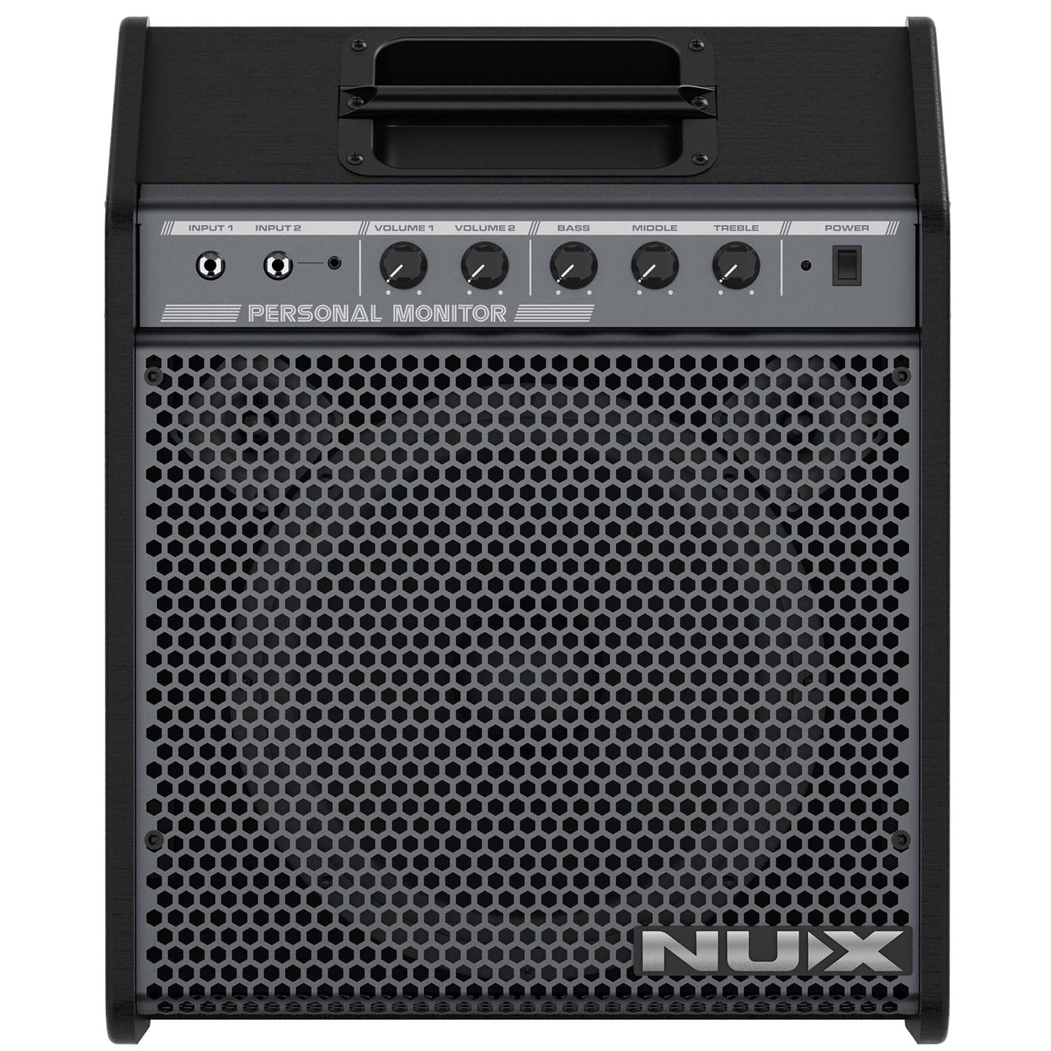 NU-X | NPA-100 120W Bühnen- & Schlagzeug-Monitor | Bluetooth FRFR Backline Lautsprecher für Gitarre, Bass & Gesang | Tragbarer Active Wedge mit EQ & Stereo Betrieb
