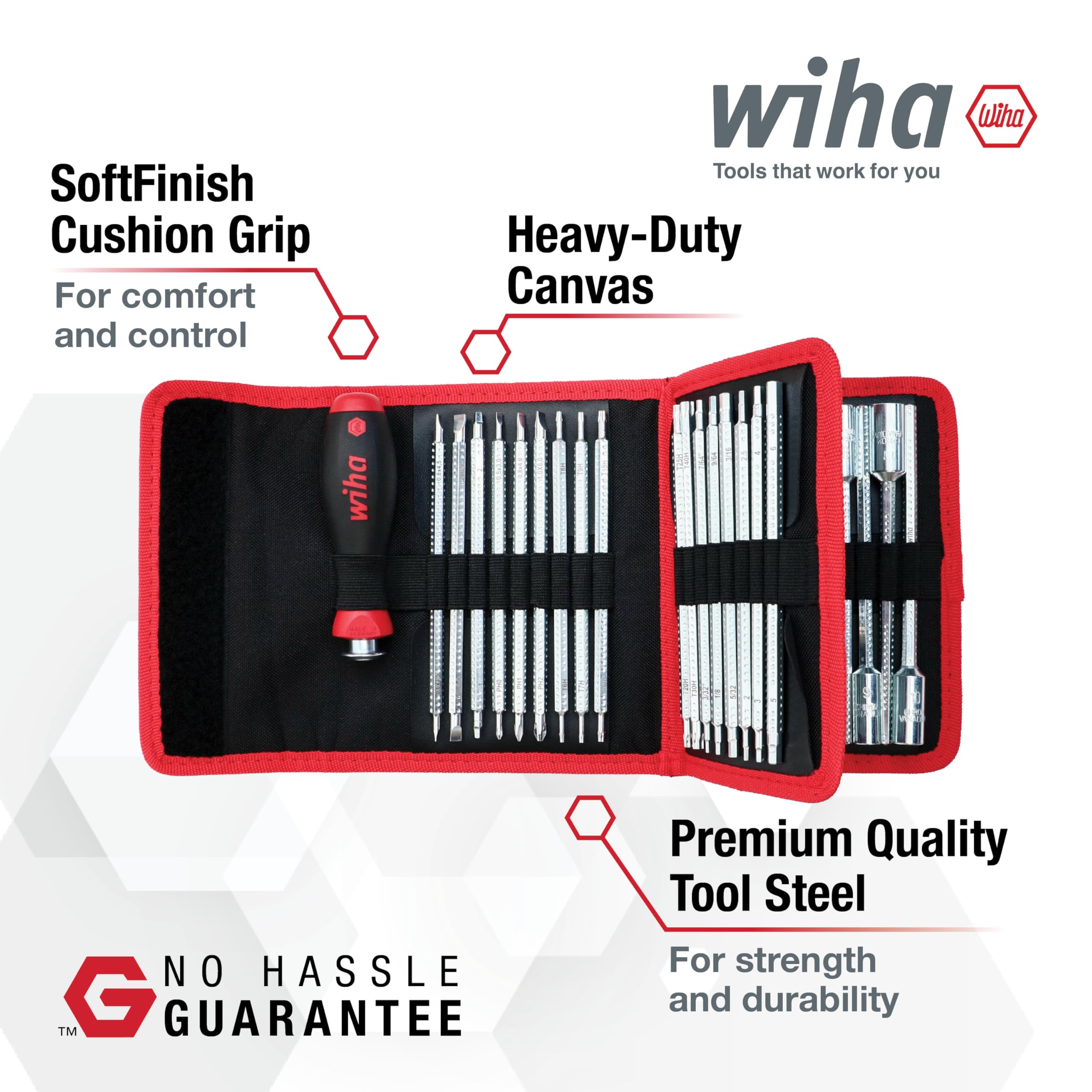 Amazon.com: Wiha 28188 Drive-Loc VI Wallet Set, 32 Piece, Phillips