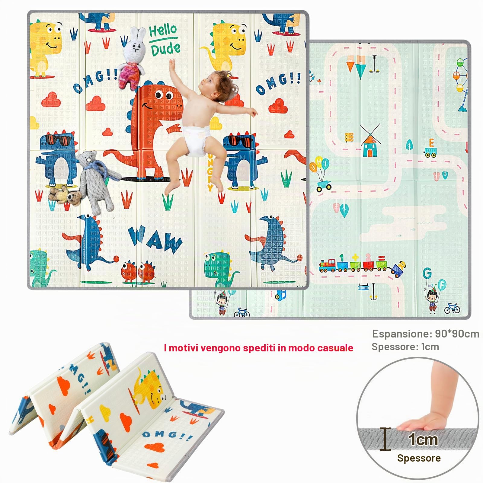 120x120cm Box Bambini con Materassino, Recinto per Bambini, Box Neonato con Tappeto Schiuma, Recinto Neonato con Rete Traspirante Sui Quattro Lati e Ventose