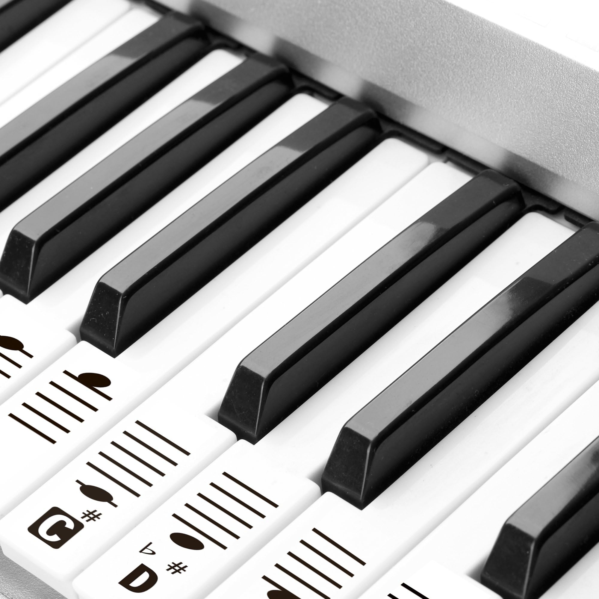 Miracle Sound Piano and Keyboard Stickers Transparent and Removable for 49/61 / 76/88 Keyboards No Residue For Easy Piano Lessons Perfect Size
