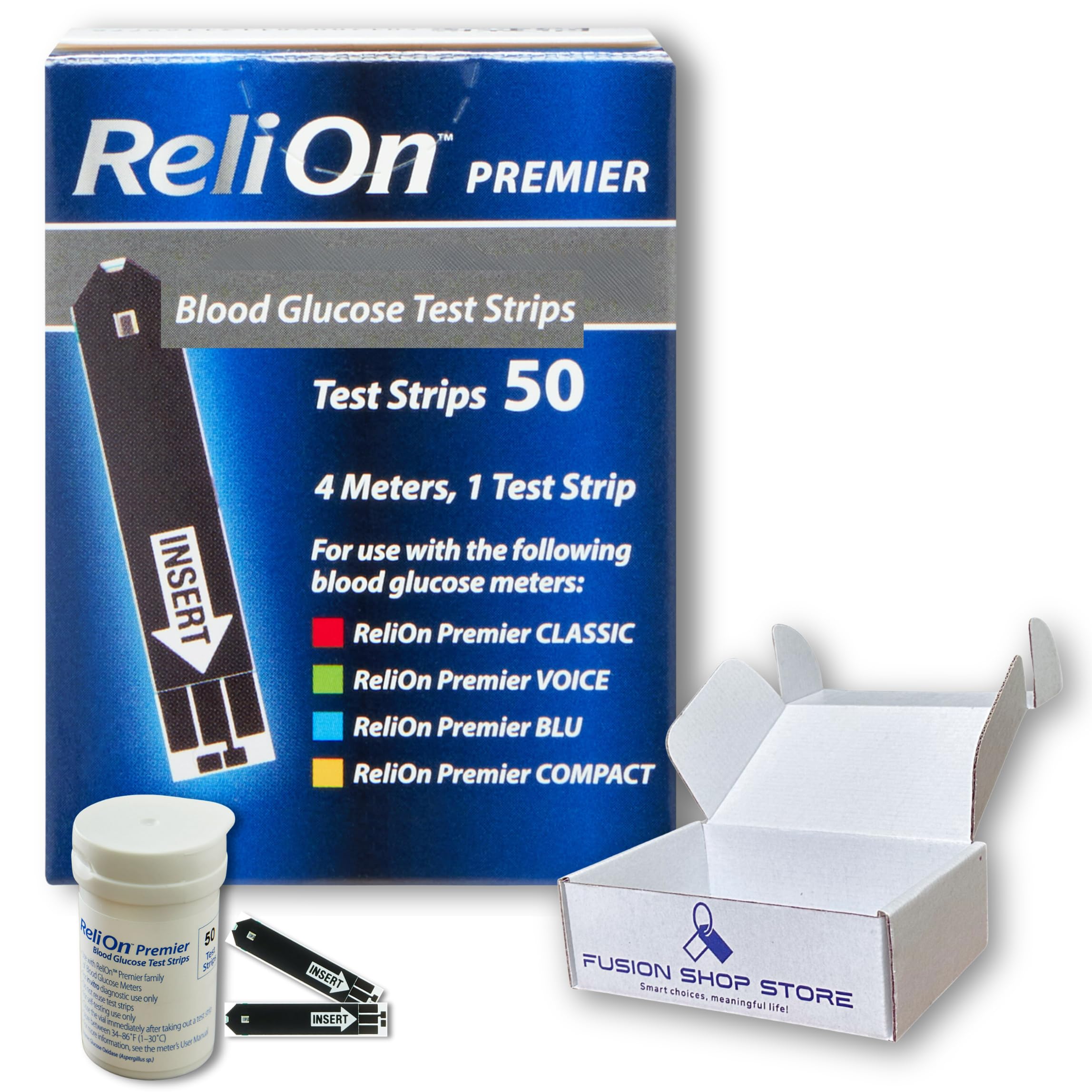 Premier Test Strips - Blood Glucose Test Strips, 50ct (Pack of 1)