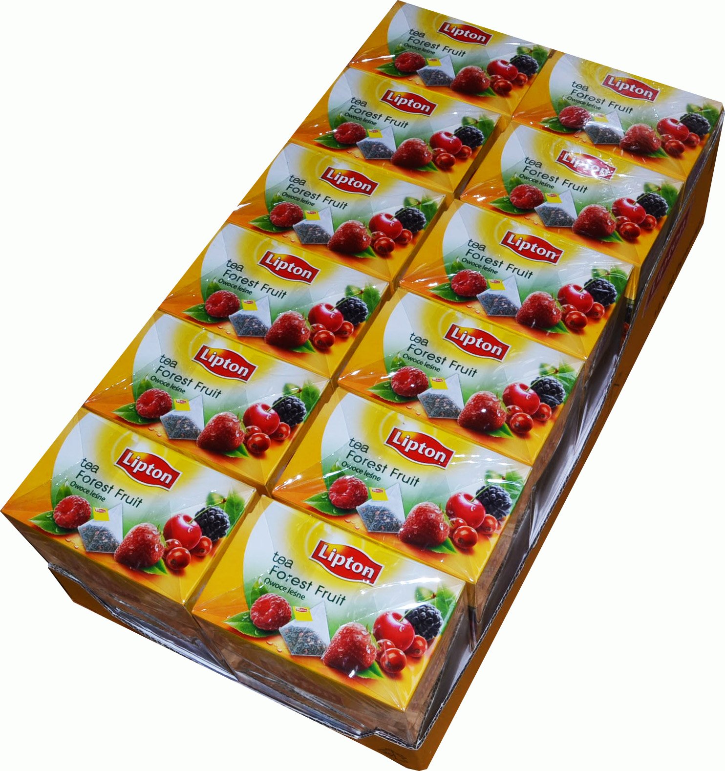 Lipton Pyramids Forest Fruit Té Negro, 20 bolsitas - bolsas de té - 12 unidades