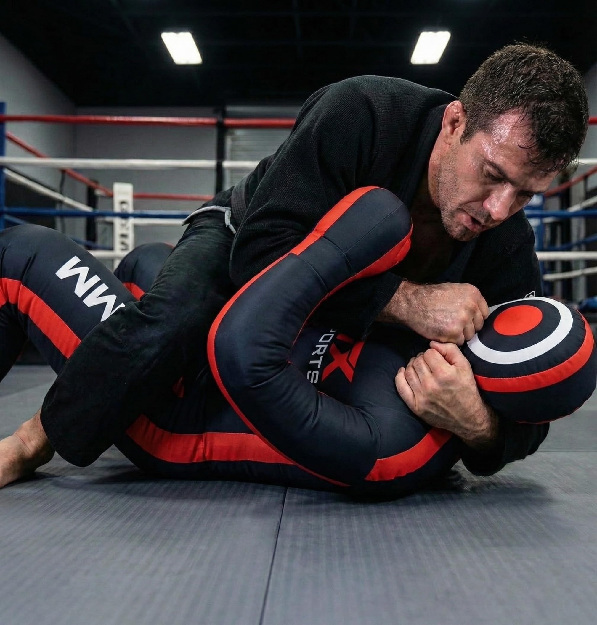 RTX MMA Judo Grappling Dummy Boxing Bag Brazilian Jiu Jitsu Sentado Posición Dummy Lucha Libre Artes Marciales Sumisión Autodefensa Entrenamiento Karate Maniquí | Lienzo - Sin relleno
