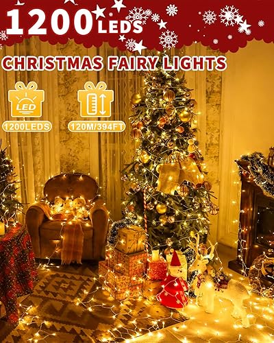 Miniatura 2 de Cadena de luces para exteriores de 403 pies con control remoto