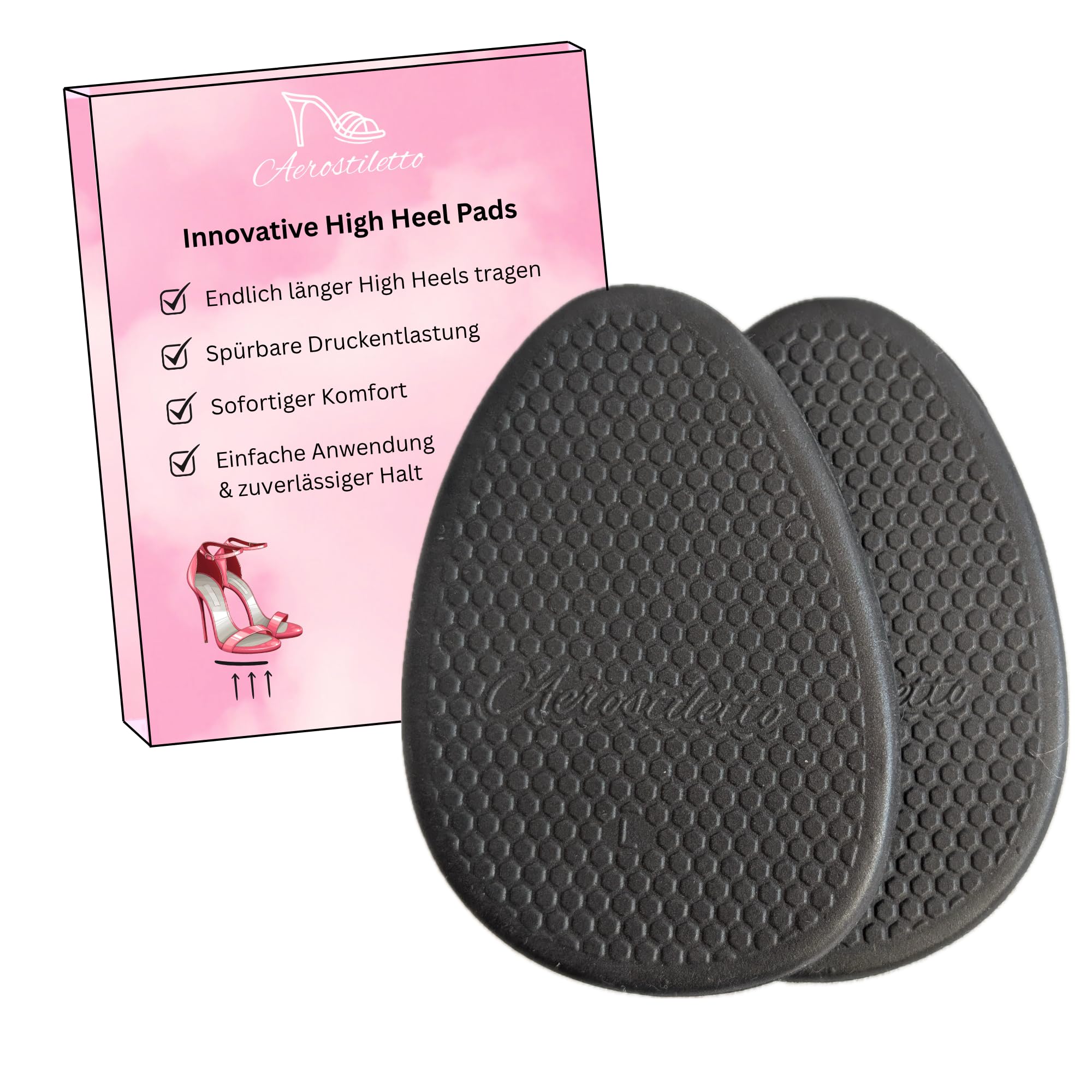 Aerostiletto High Heel Pads | Vorfußpolster Gegen Schmerzen | Selbstklebend Für Absatzschuhe