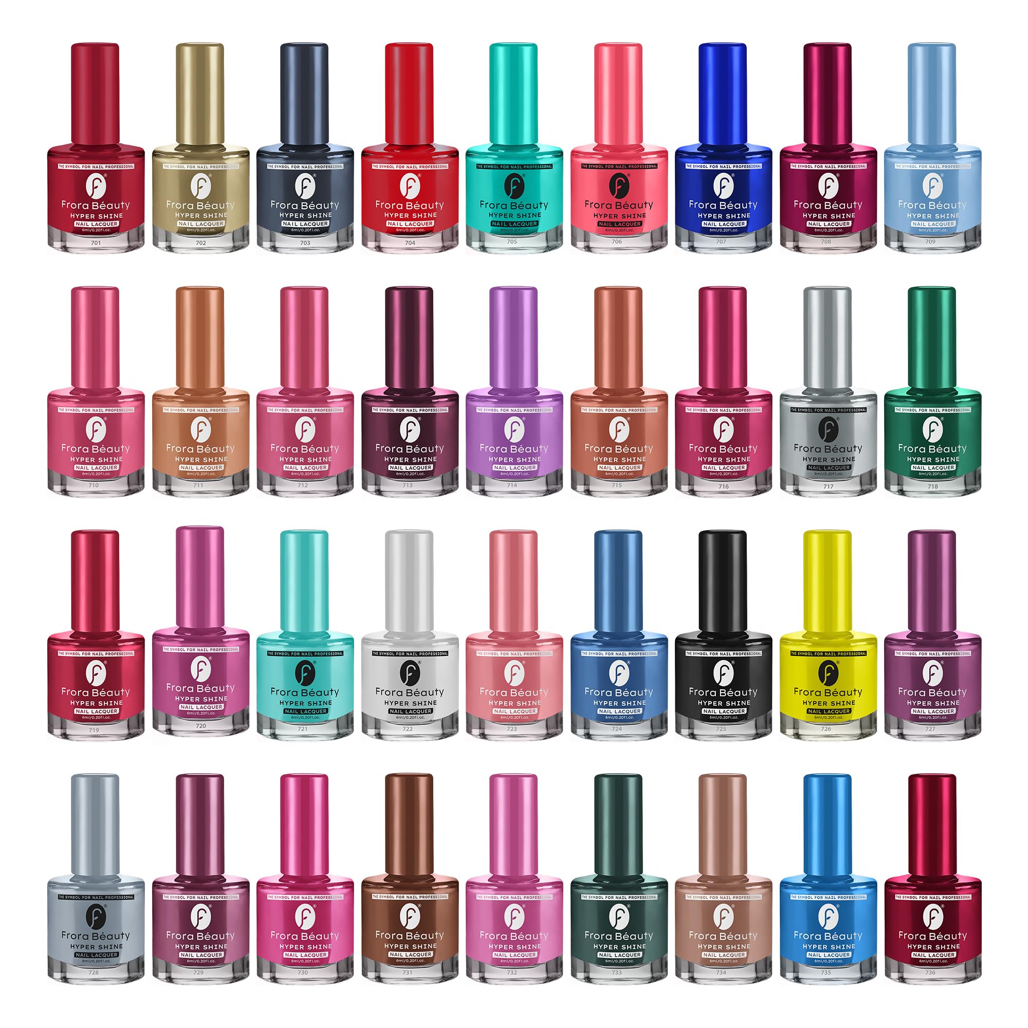 Frora Beauty Nail Polish Set of 36 – Mini 6ml Bottles | Unique Trending Shades | Pocket-Friendly, Quick-Dry, Smudge-Proof & Long-Lasting Nail Lacquer Combo-image-3
