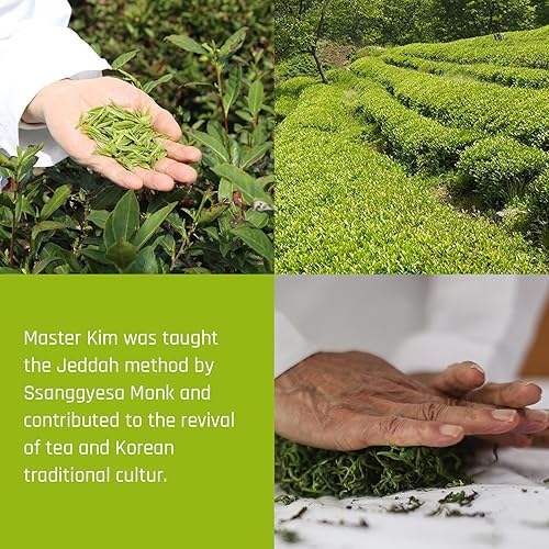 Miniatura 3 de Ssanggye Té verde de 0.04 oz x 40, té de hoja verde puro tradicional de Corea, sabor suave y refrescante, café alternativo de una sola porción,