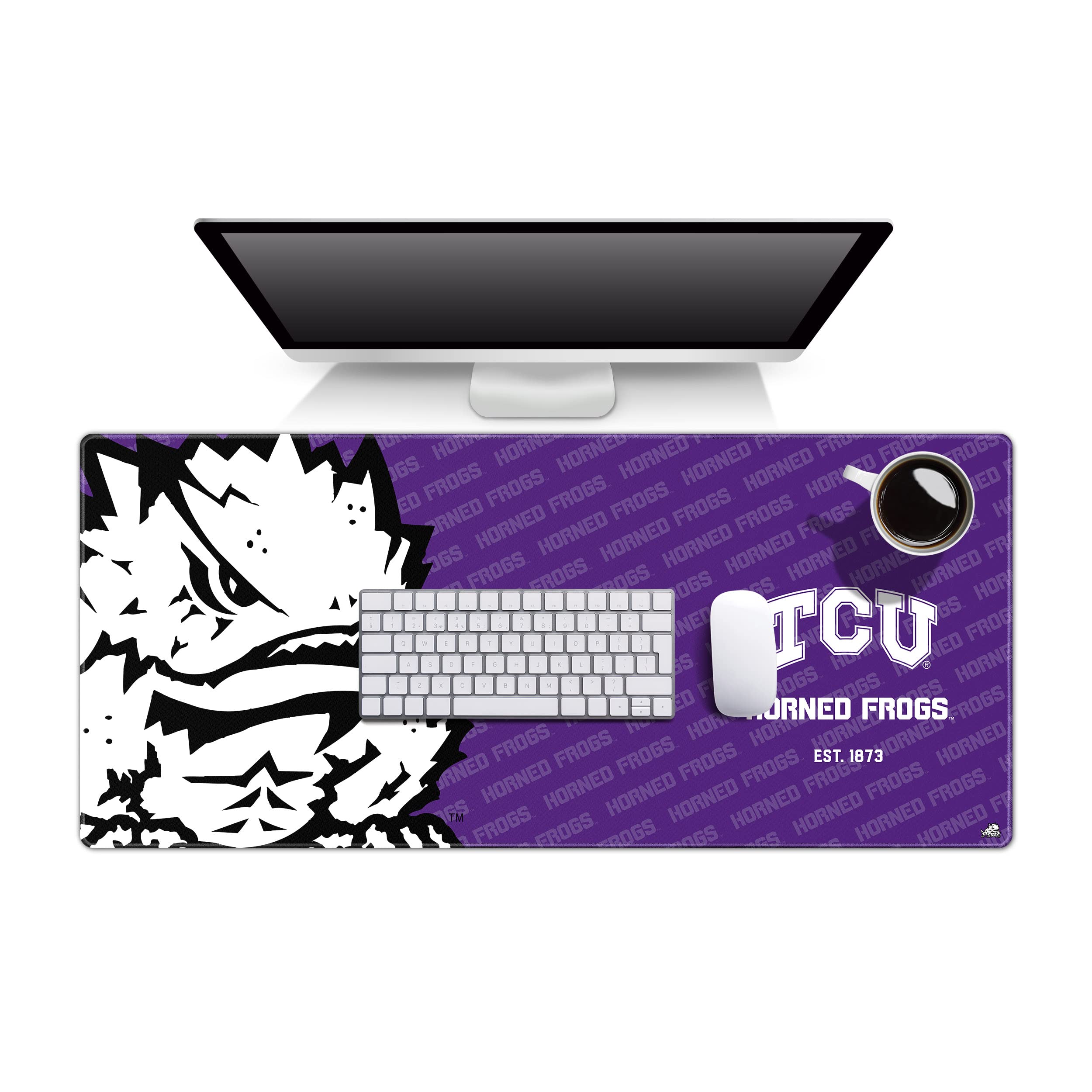 YouTheFan NCAA TCU Horned Frogs Logo Series Desk Pad