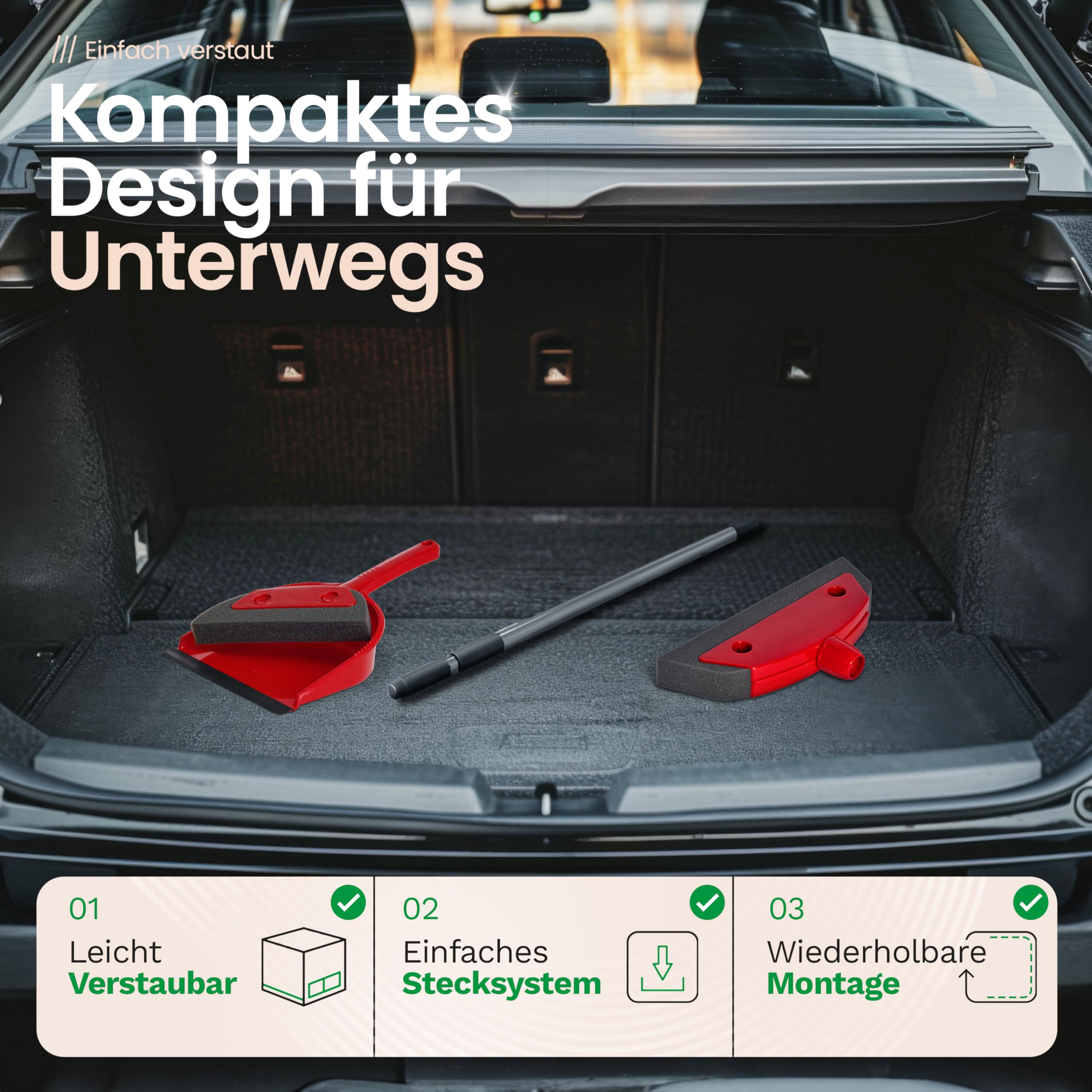 Novaliv 4 escobas de espuma con mango telescópico para coche y extractor, escobas de peluquería, escobas de goma, para perros, parqué, escobas para interiores, alfombras, suelos, escobas para el