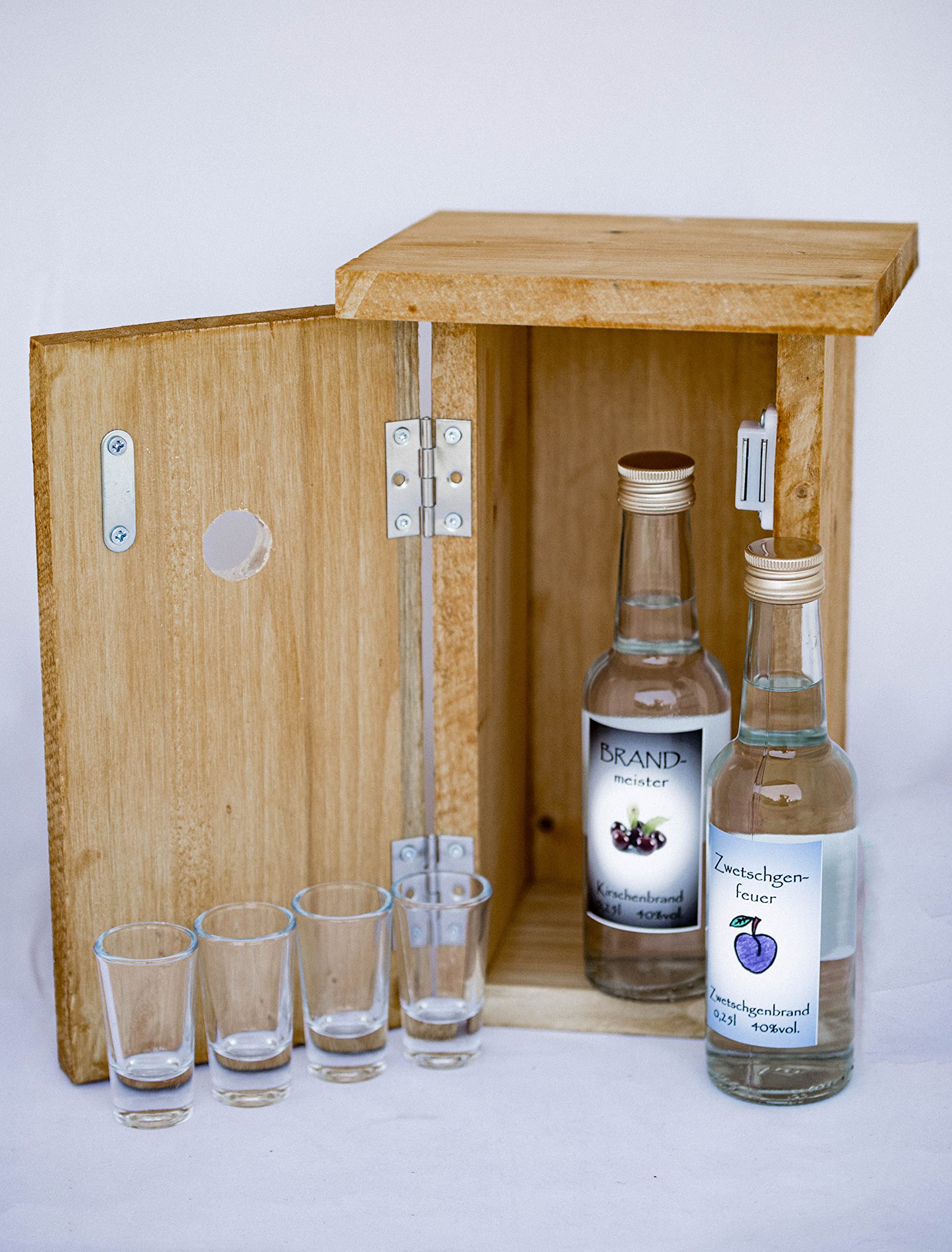 Obst+Holz Zwitscherkasten/Schluckspecht/Schnapsdrossel/Schnapsbar - großes Set