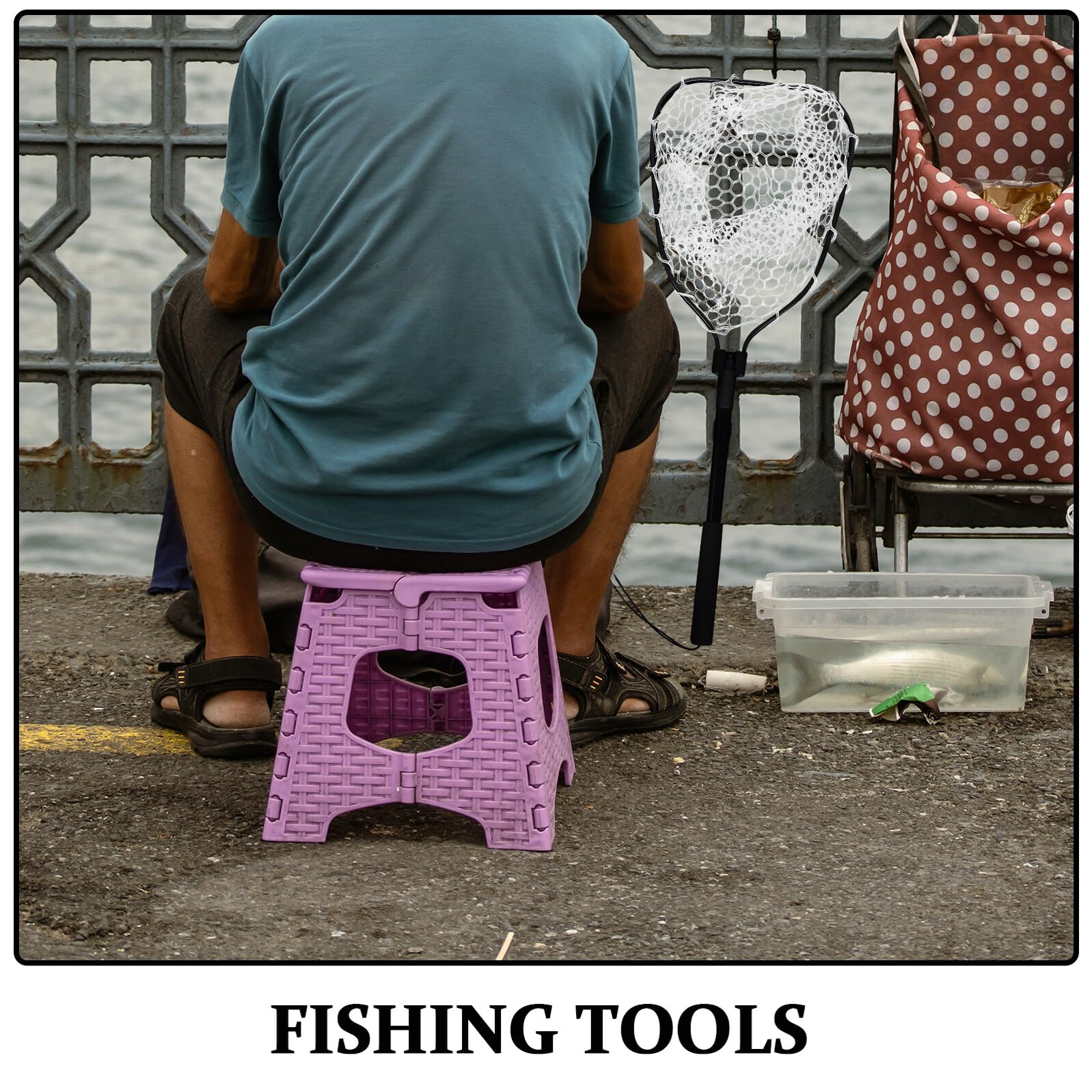 STOBAZA Red Plegable para Pesca con Mosca de Silicona y Aleación de Aluminio, Diseño Compacto y Portátil Adecuado para Pesca al Aire Libre y Excursionismo