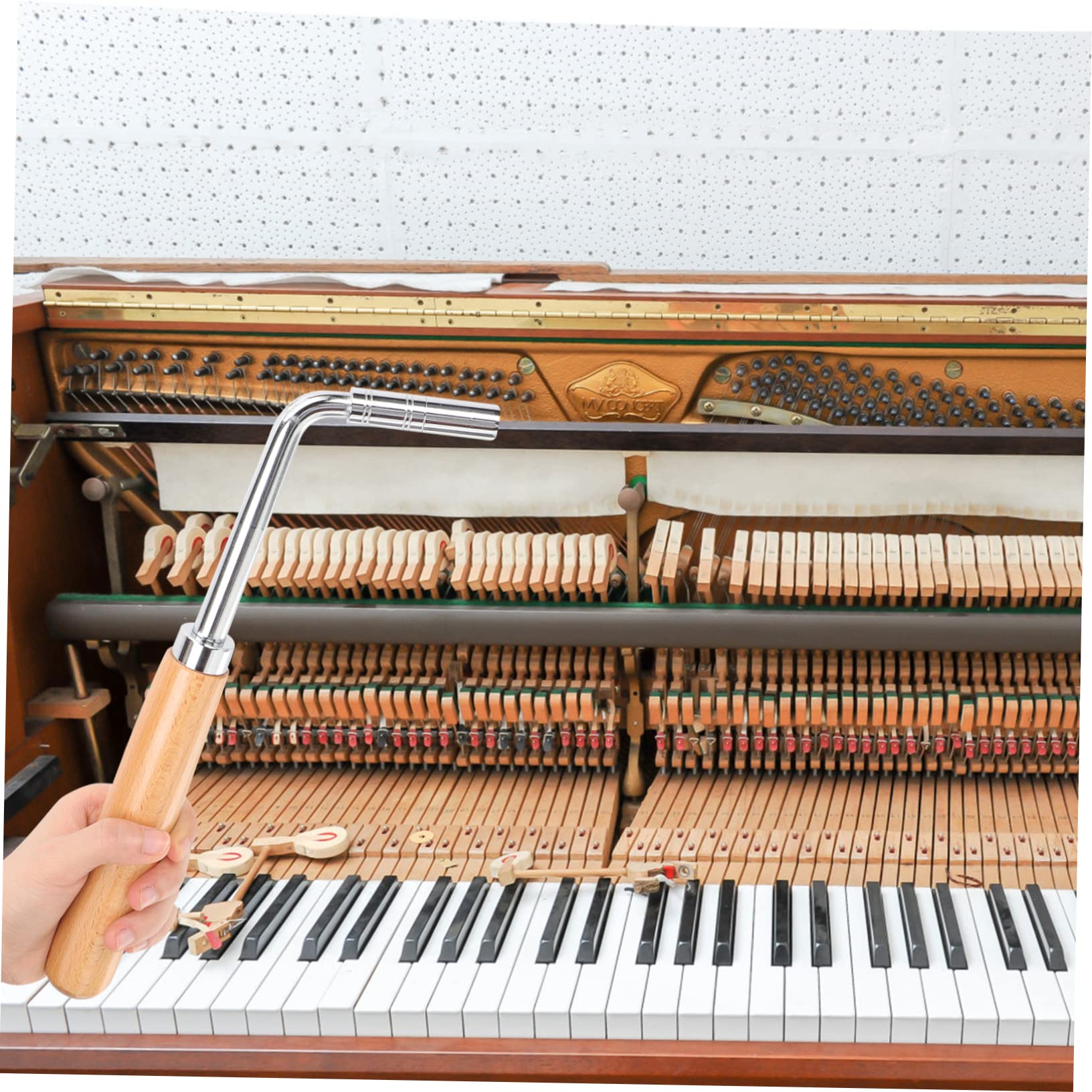 GALPADA Piano Tuning Wrench Tool Professional Instrument Tuning Wrench with Handle for Accurate Piano Tone Reliable and Practical Piano Tuning Accessory