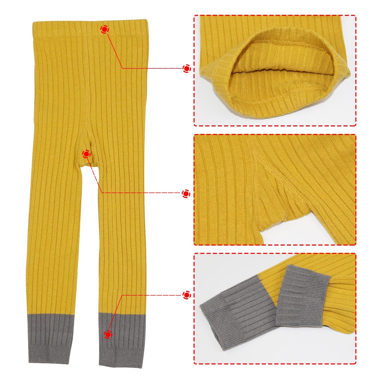 BOOPH Dziewczęce legginsy spodnie bez stóp dzianinowe obcisłe rajstopy pończochy 1-8 lat