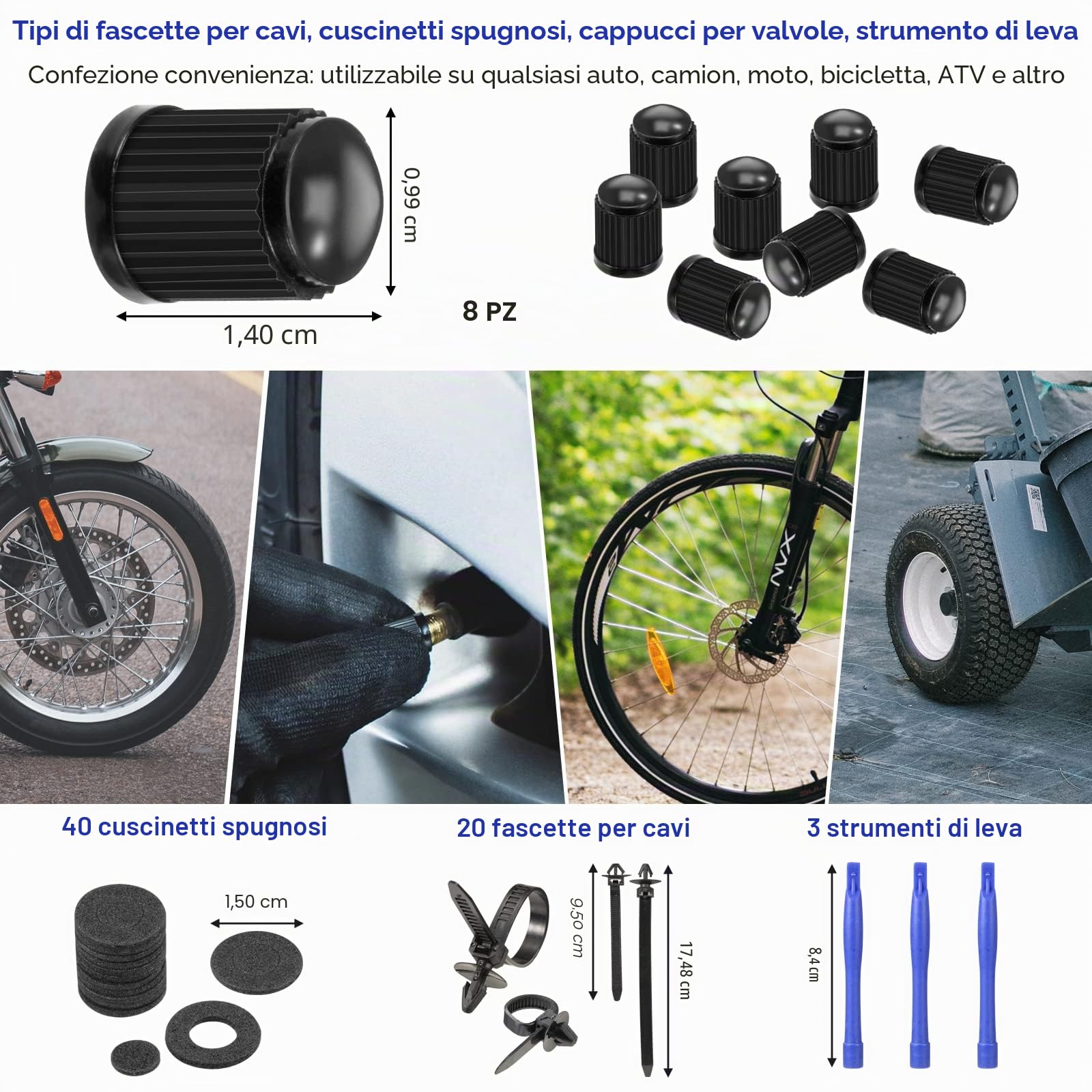 250 Pezzi Kit Smontaggio Pannelli Auto Attrezzi Auto Strumento di Rimozione Auto Cunei di Plastica Leve Kit di Installazione Strumenti per Smontare Pannello Interno Auto Radio (Blu)