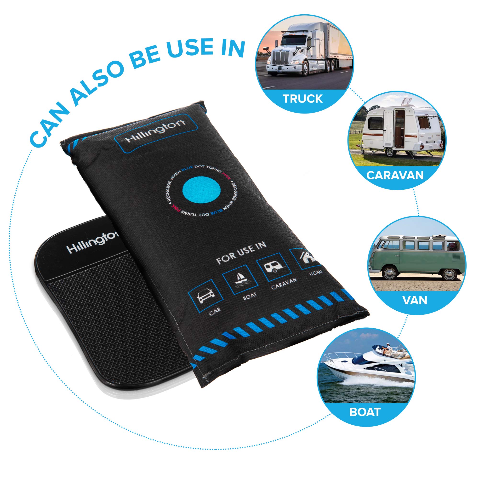 Buy Hillington Reusable Car Interior Dehumidifier Bag and Dashboard