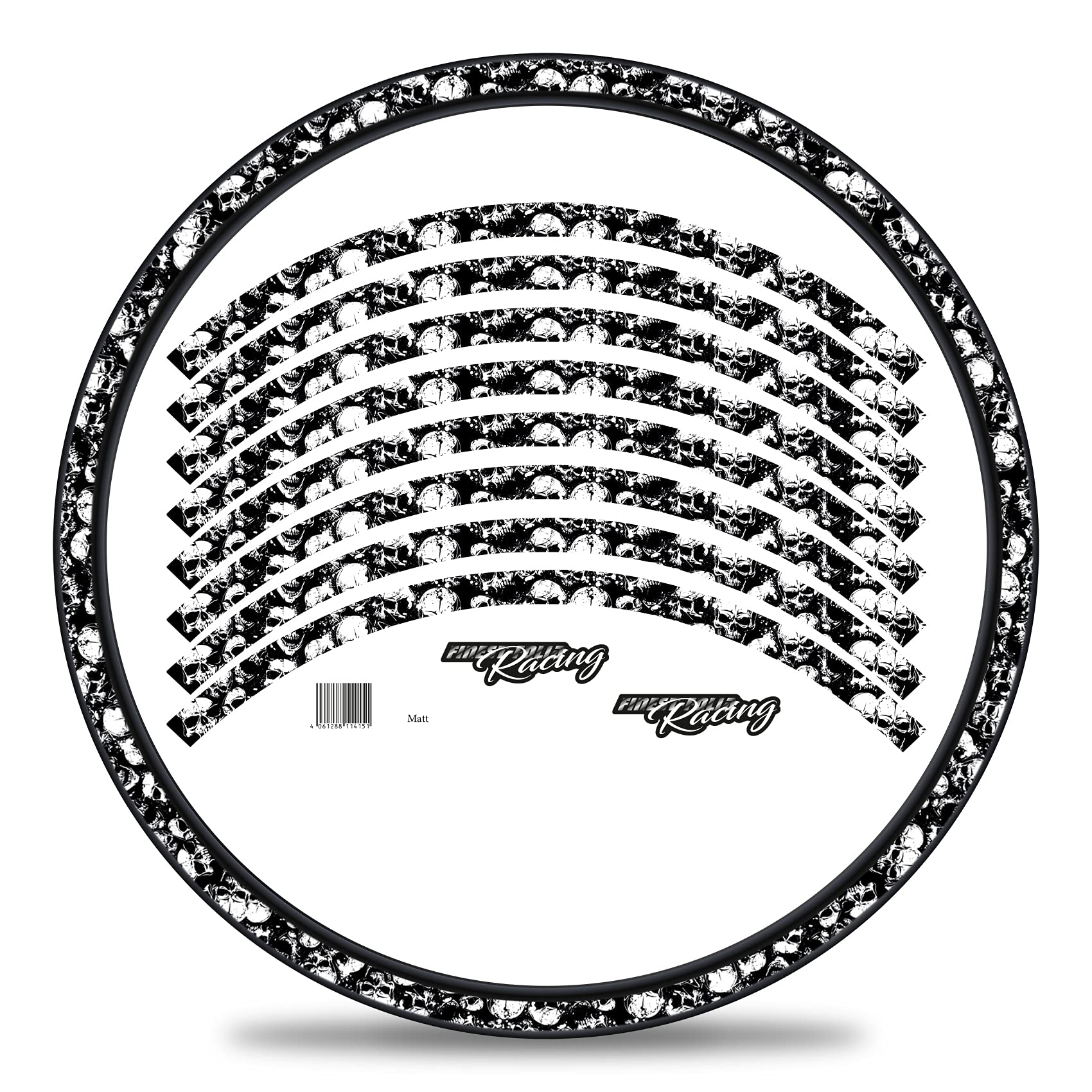 Finest Folia Set di 16 adesivi per cerchioni della bicicletta, in diversi design, set completo per bici da strada da 27" e 29" per bici da strada e mountain bike