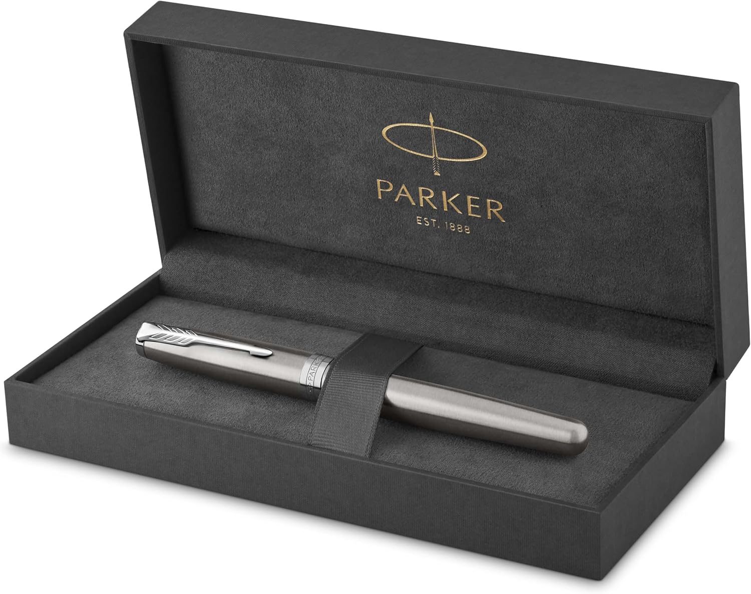 PARKER Sonnet Rollerball Pen, Stainless Steel with Palladium Trim, Fine Point Black Ink (1931511) PARKER Sonnet Rollerball Pen, Stainless Steel with Palladium Trim, Fine Point Black Ink (1931511)