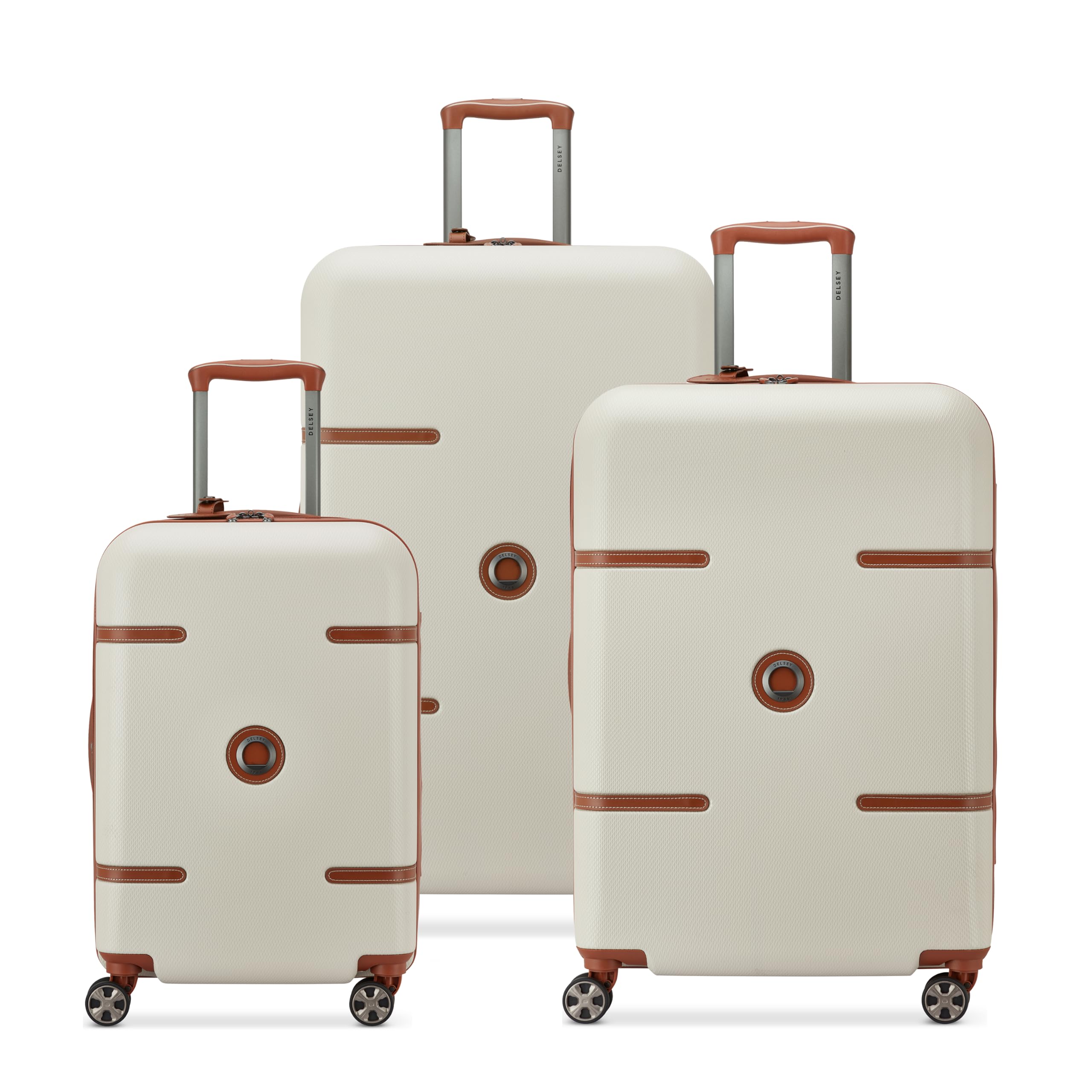 Delsey Hardshell 3-Piece Set Expandable Lightweight Luggage, Angora