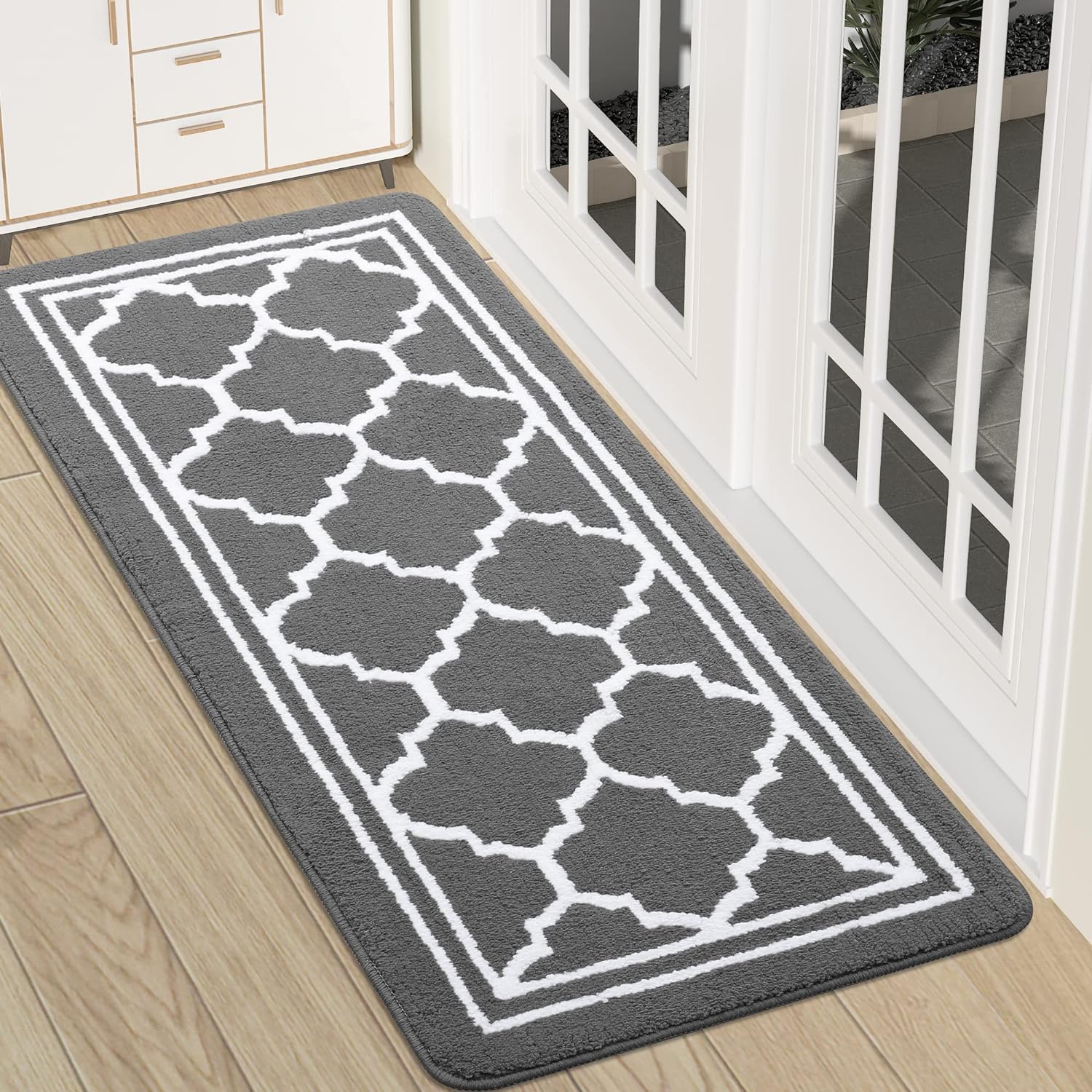 Homaxy Door Mats Indoor, Non Slip Absorbent Doormats, Washable Carpet Runners, Dirt Trapper Hallway Runner