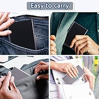 Vista 7 de Soporte para tarjetas de crédito, fundas protectoras de bloqueo RFID, cartera de metal para tarjetas de crédito, soporte para tarjetas de visita