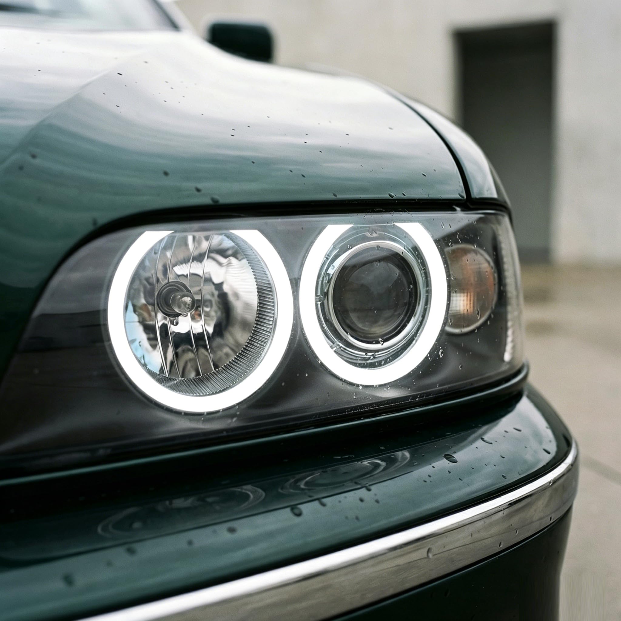 Baceyong 2 lampadine LED Angel Eye, impermeabili, per luci di posizione Angel Eyes, compatibile con BMW E87 E39 E60 E61 E63 E65 E83, 6312694048, 63126916097, 63126929309 (bianco)