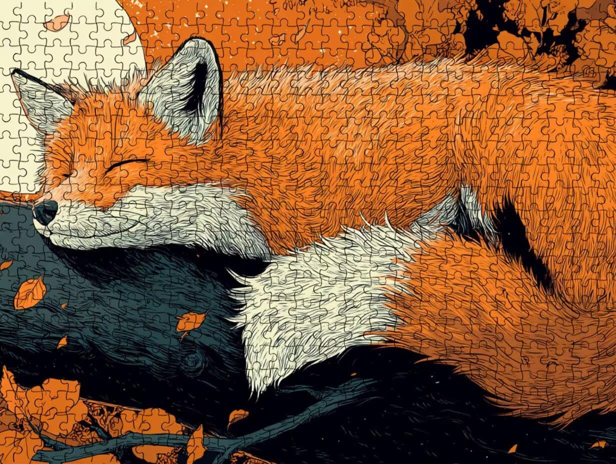 Puzzle de 1000 para Adultos, Luna De Zorro, Rompecabezas Clásicos YHPGL7329