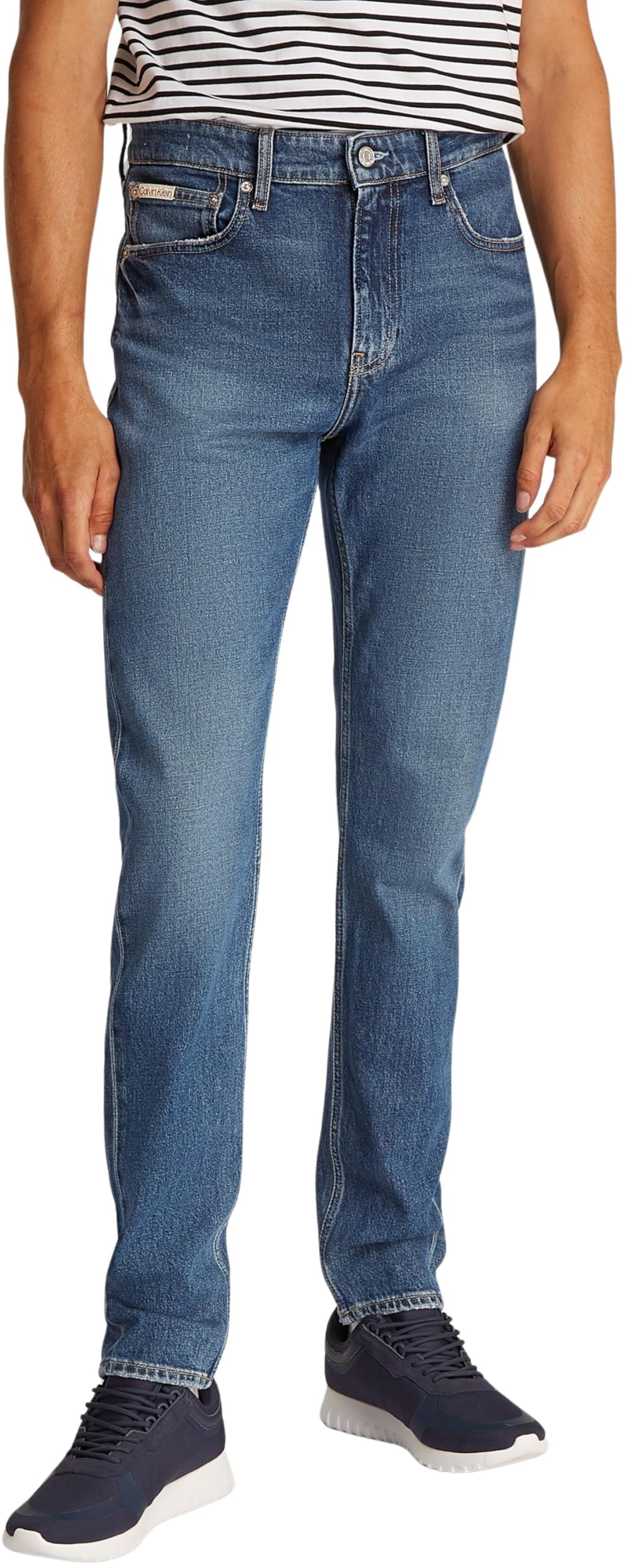 Calvin Klein Men’s Taper Slim Fit Jeans, Blue (Denim Medium), 34W/30L